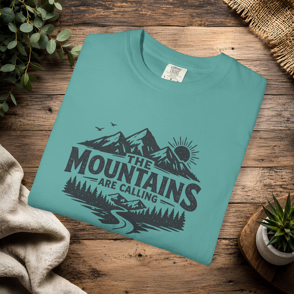 Mountains Are Calling T-Shirt — Outdoor Adventure Graphic Tee