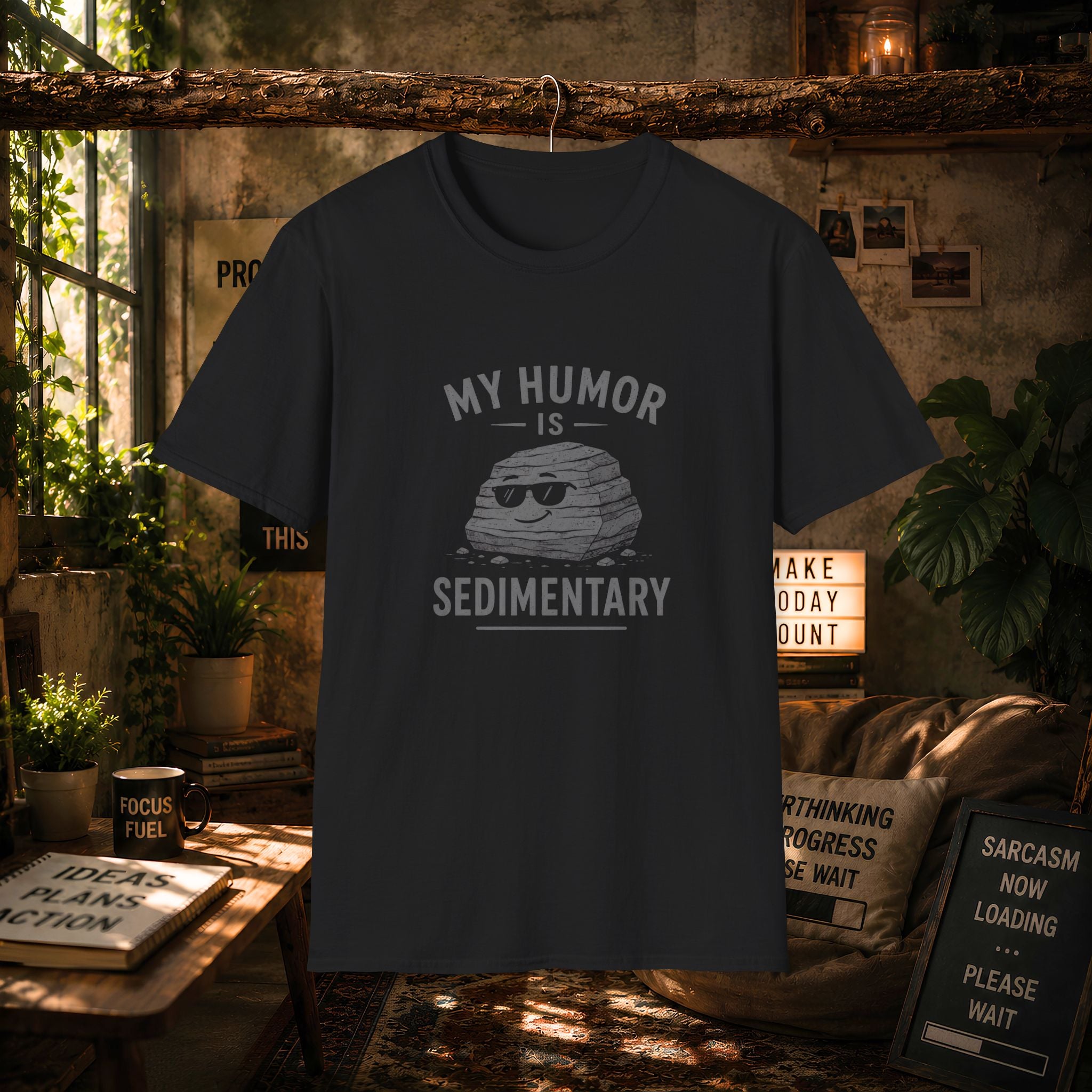 My Humor Is Sedimentary T-Shirt | Rock Pun Graphic Tee