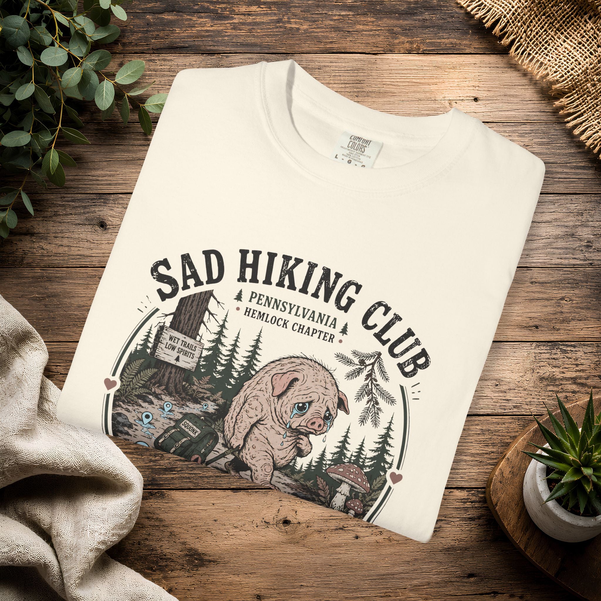 Squonk Sad Hiking Club T-Shirt — Vintage Mountain Camping Tee