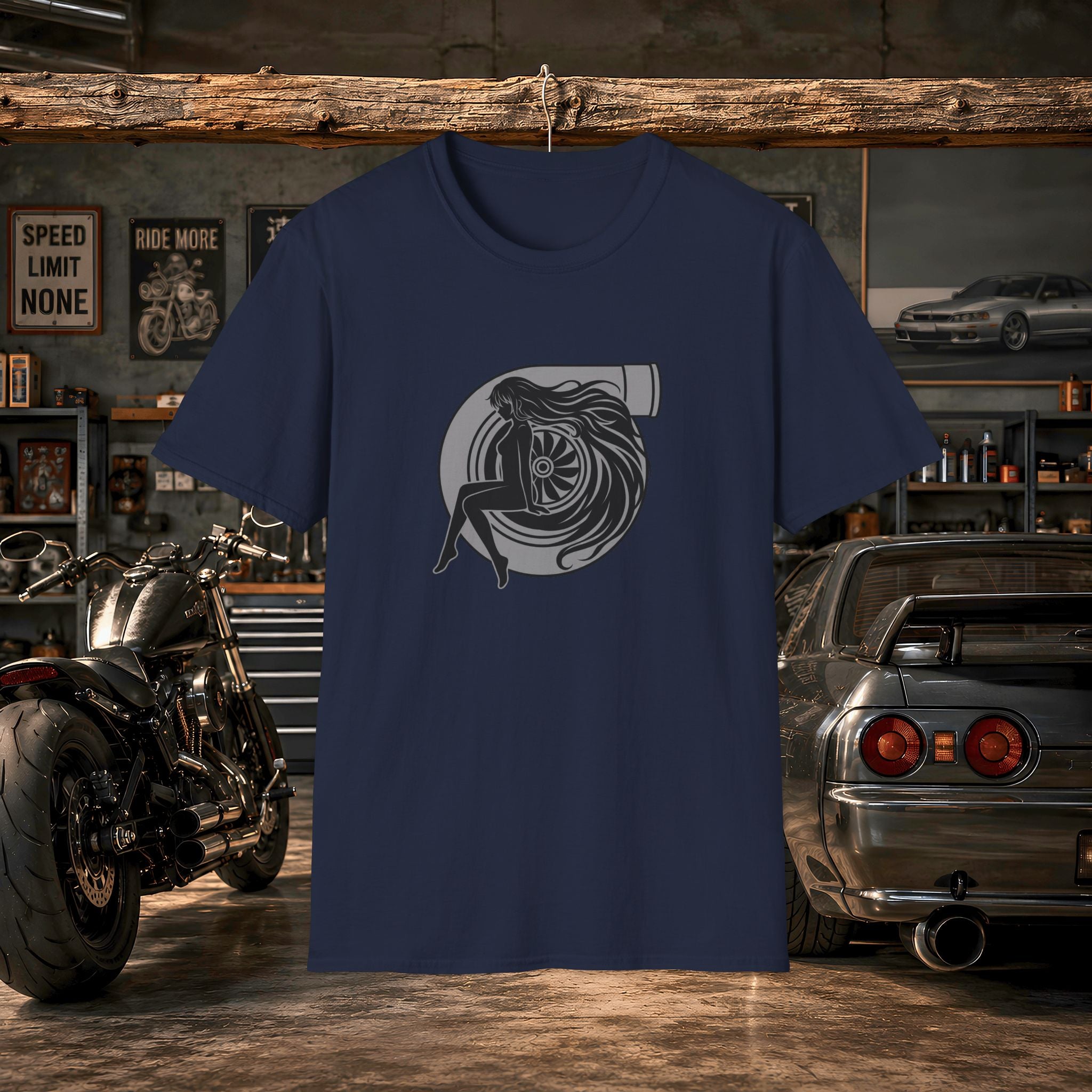 Turbo Heart Girl graphic T-Shirt | Racing Turbo design