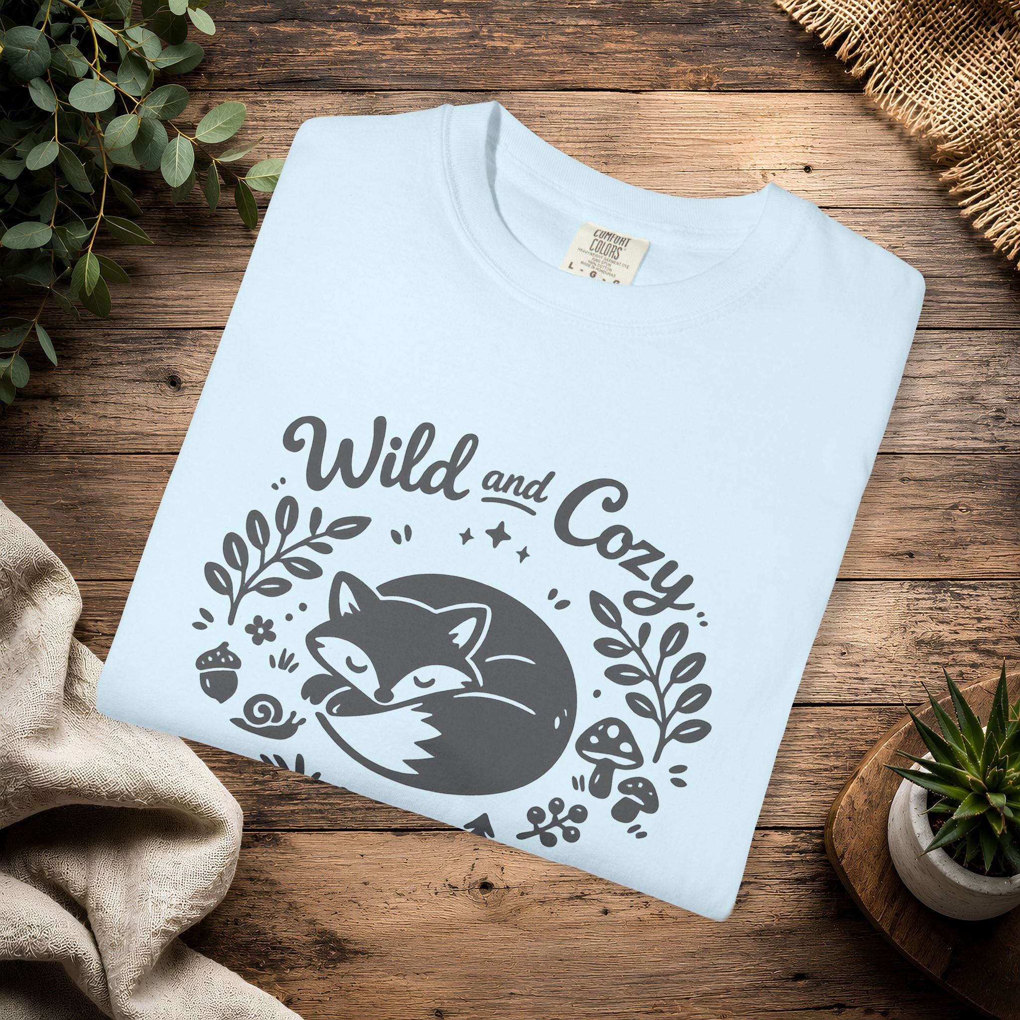 "Wild and Cozy" Fox Graphic T-Shirt