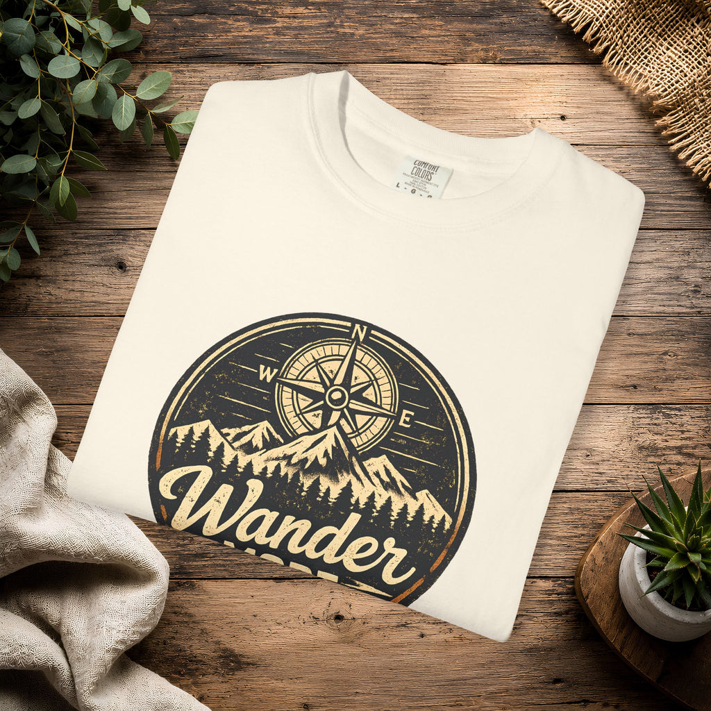 Wander More T-Shirt — Adventure Compass Graphic Tee