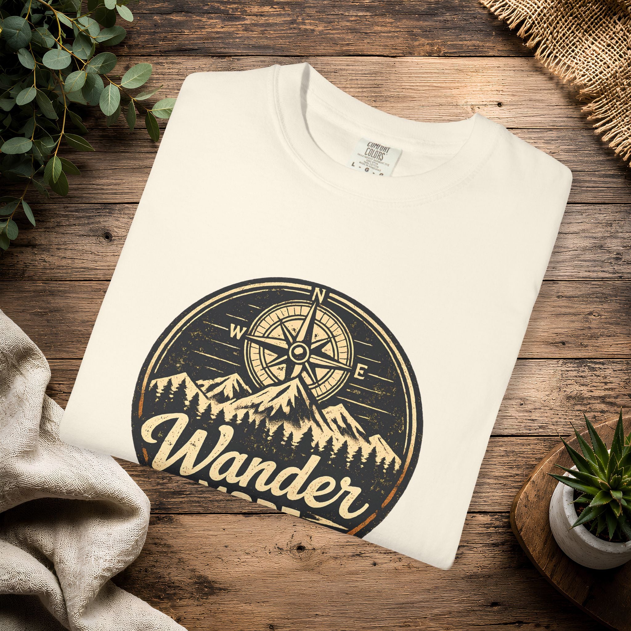 Wander More T-Shirt — Adventure Compass Graphic Tee