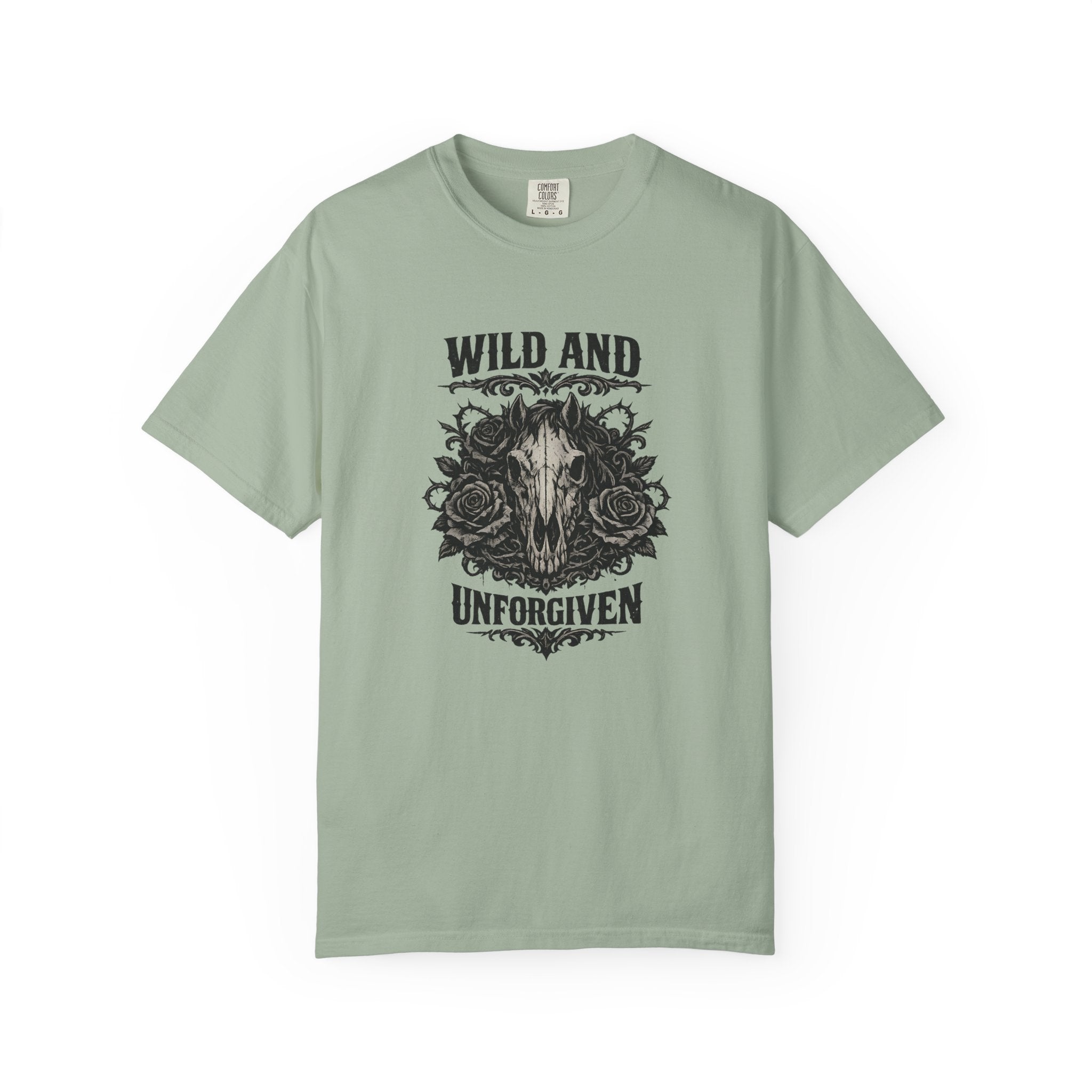 Wild and Unforgiven Skull Tee – Horse Rider Graphic T-Shirt