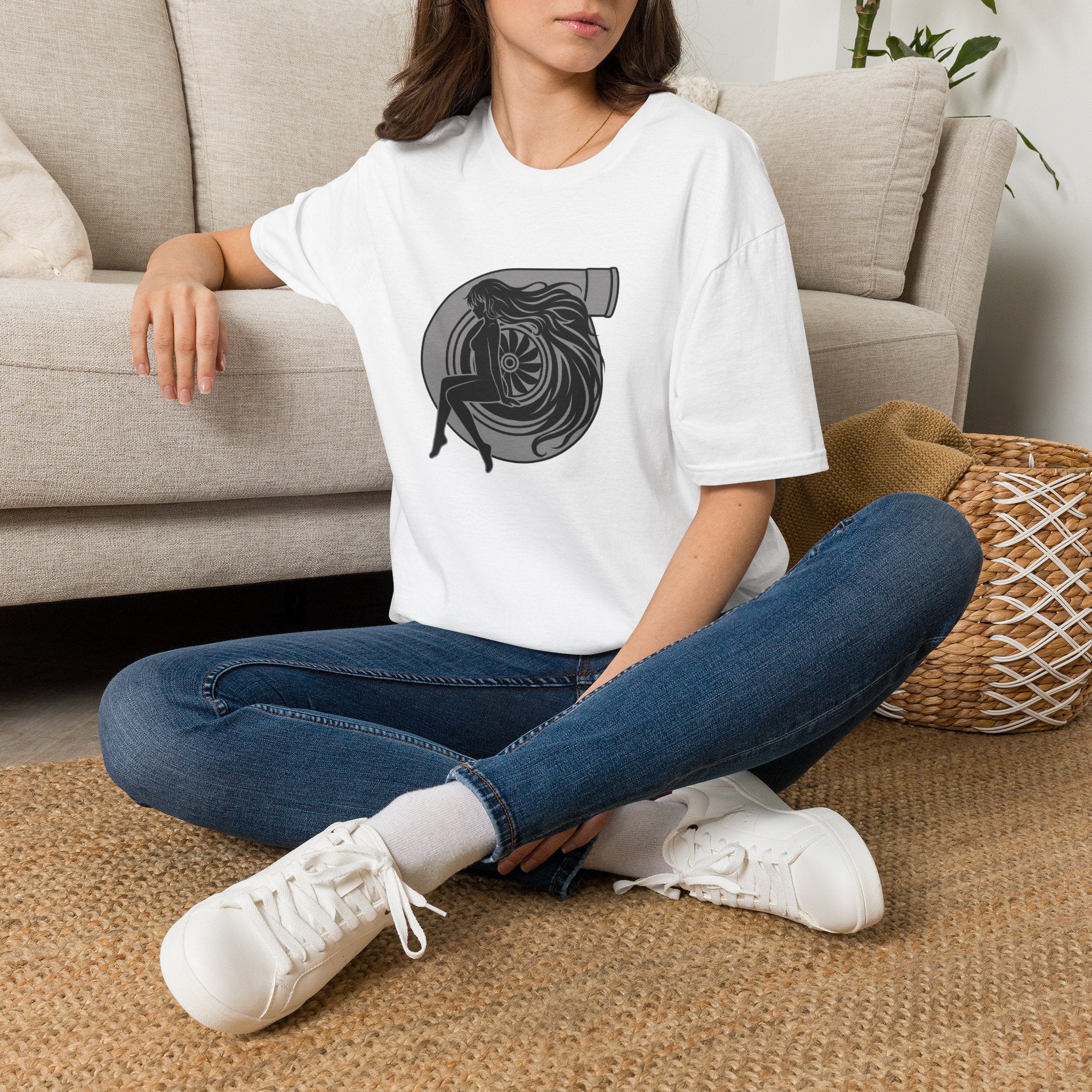 Turbo Heart Girl graphic T-Shirt | Racing Turbo design