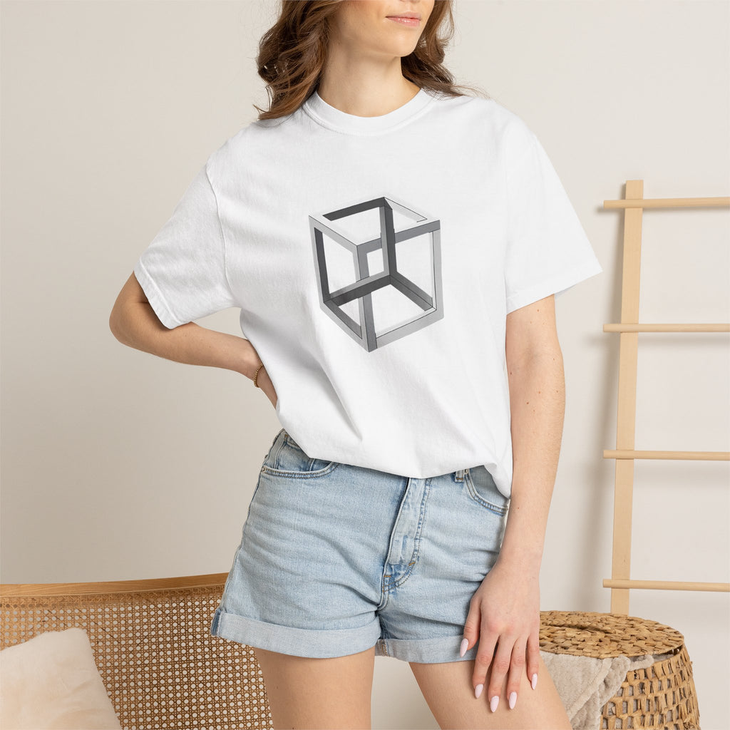 Optical Illusion Cube Depth T-Shirt