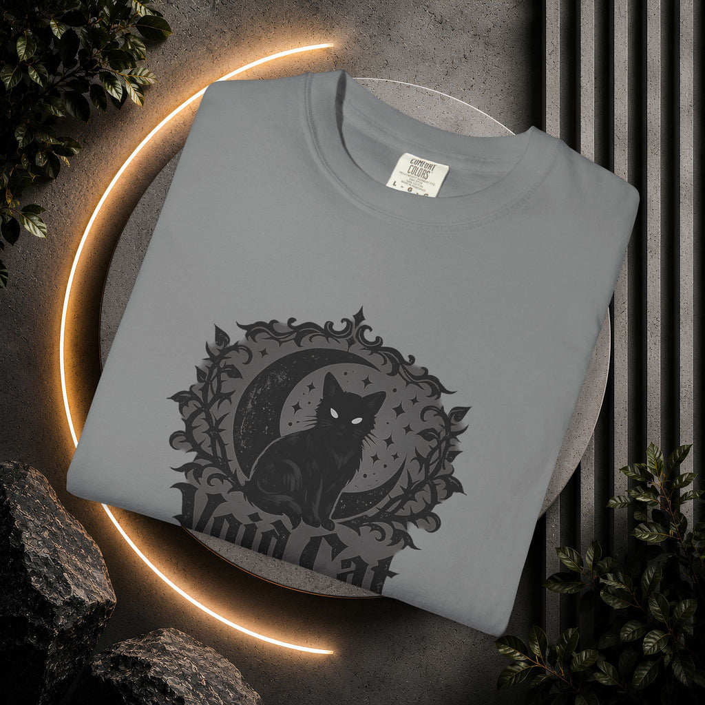 Void Cat T-Shirt — Gothic Black Cat Graphic Tee