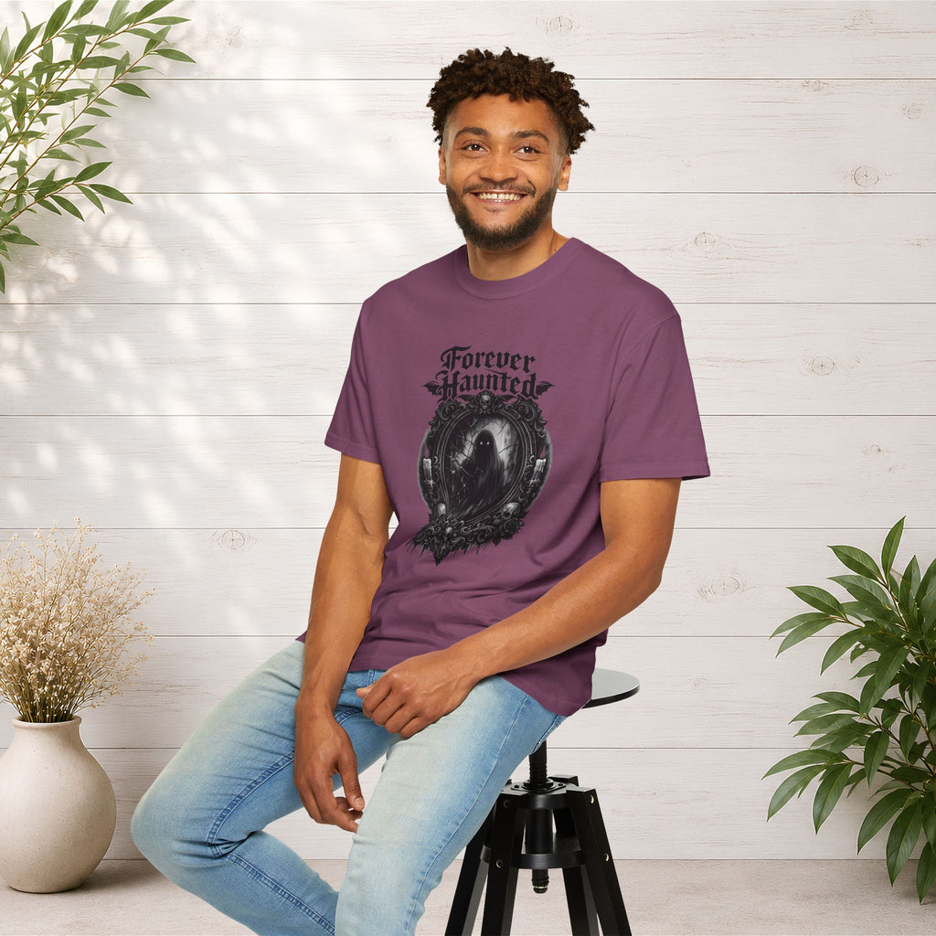 Forever Haunted T-Shirt — Gothic Ghost Graphic Tee