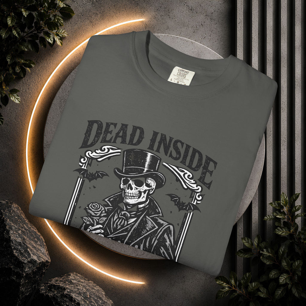 Dead Inside But Well Dressed T-Shirt — Gothic Skeleton Vintage Graphic Tee