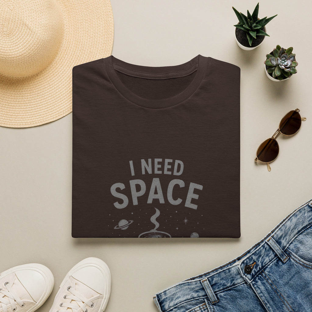I Need Space and Coffee T-Shirt | Space Coffee Graphic Tee