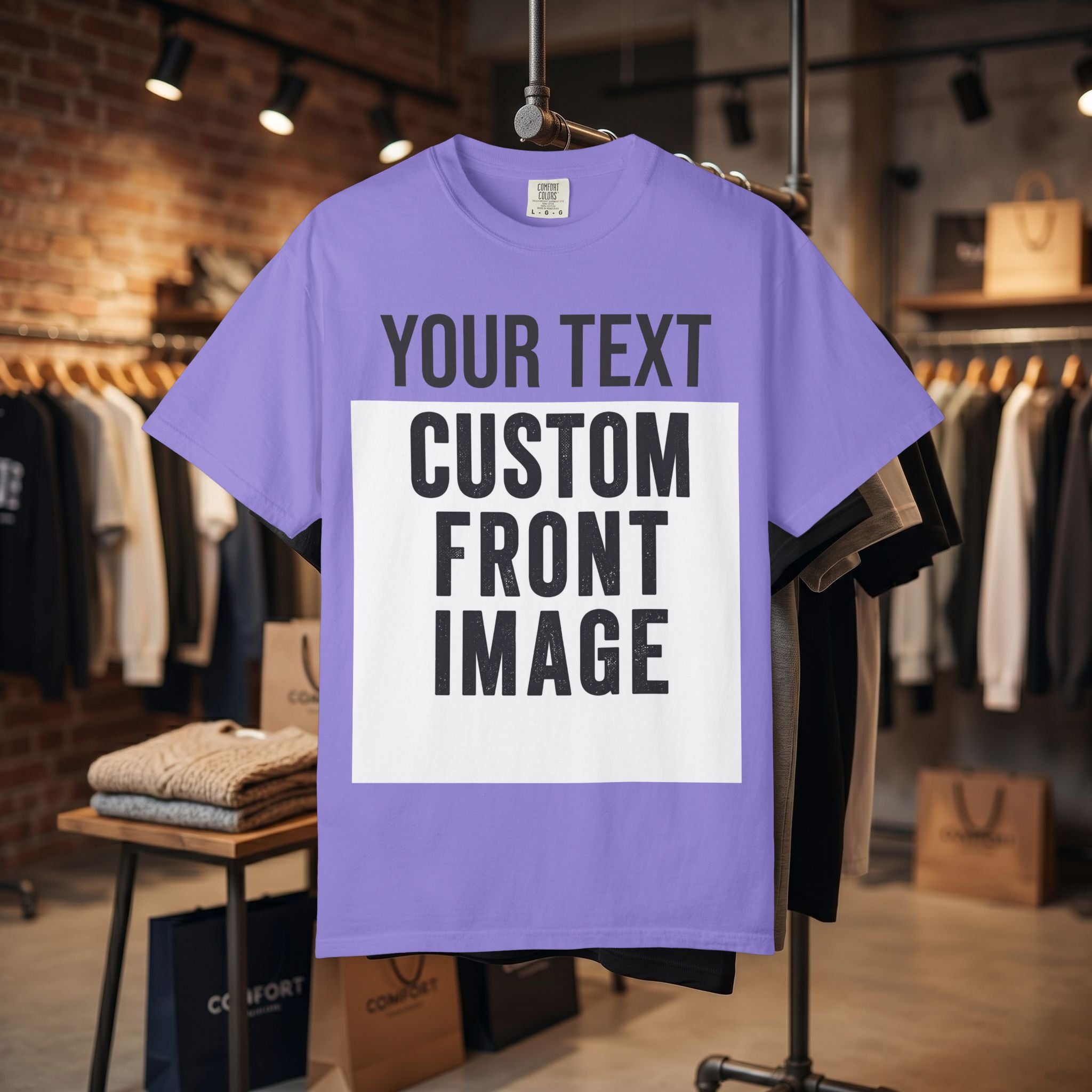 Custom Front Print T-Shirt — Personalized Text & Image Tee