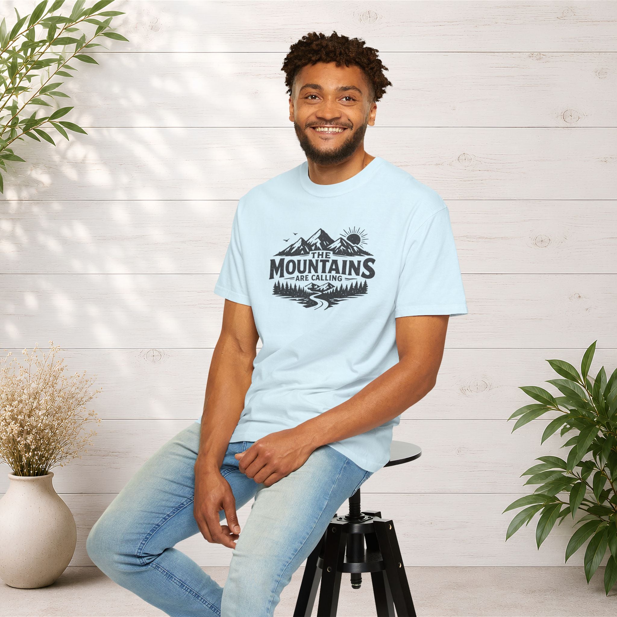 Mountains Are Calling T-Shirt — Outdoor Adventure Graphic Tee