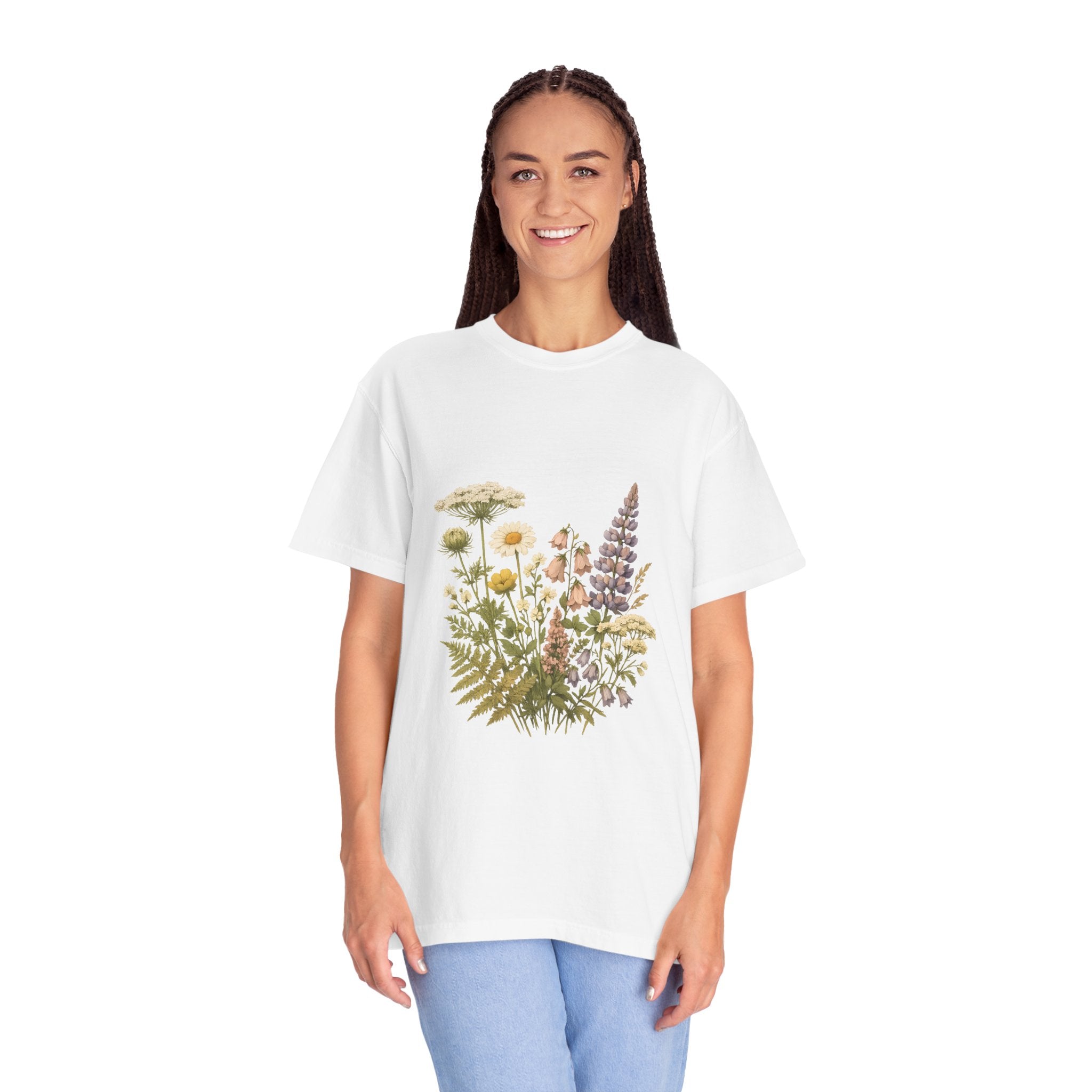 Wildflower Bouquet T-shirt | Botanical Meadow Floral Print