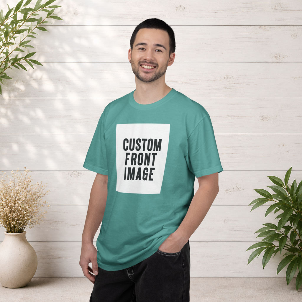 Custom Portrait Small Image Front T-Shirt - Add Your Own Image