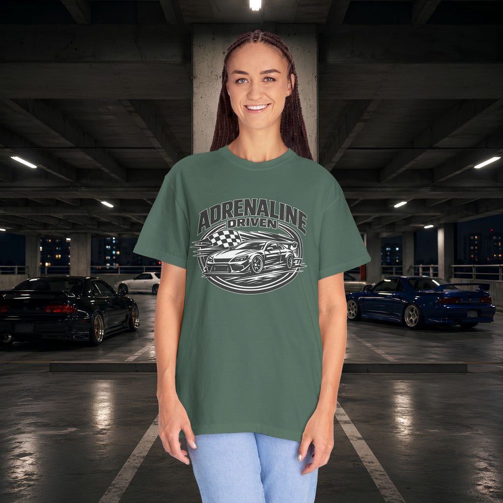 Adrenaline Driven Racing Tee — Street Race Car Graphic T-Shirt