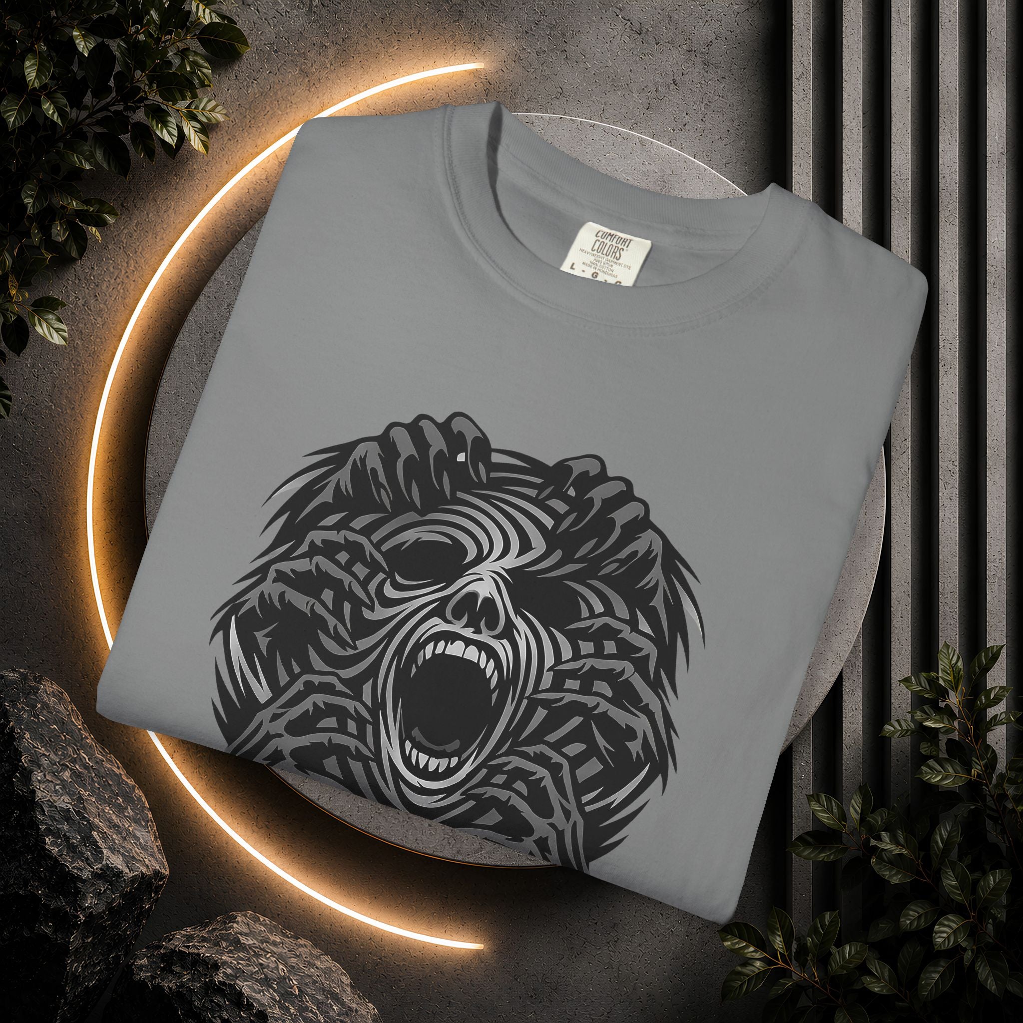 Shadow Hands Face Illusion T-Shirt