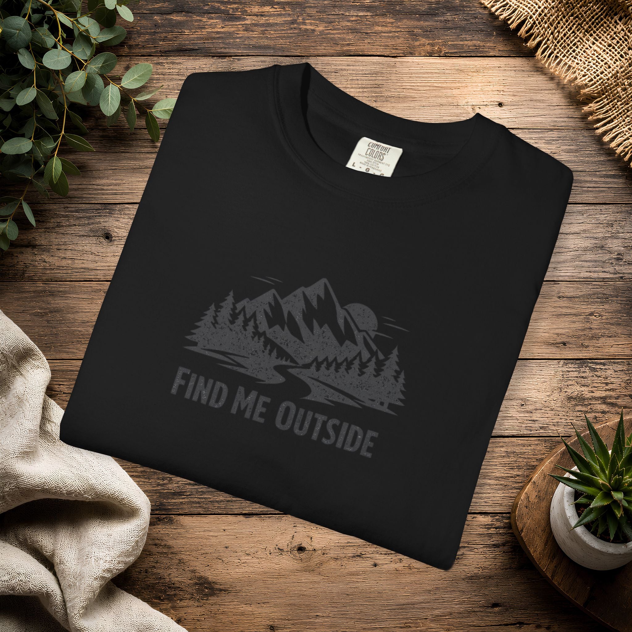 Find Me Outside Mountain T-Shirt — Outdoor Adventure Graphic Tee