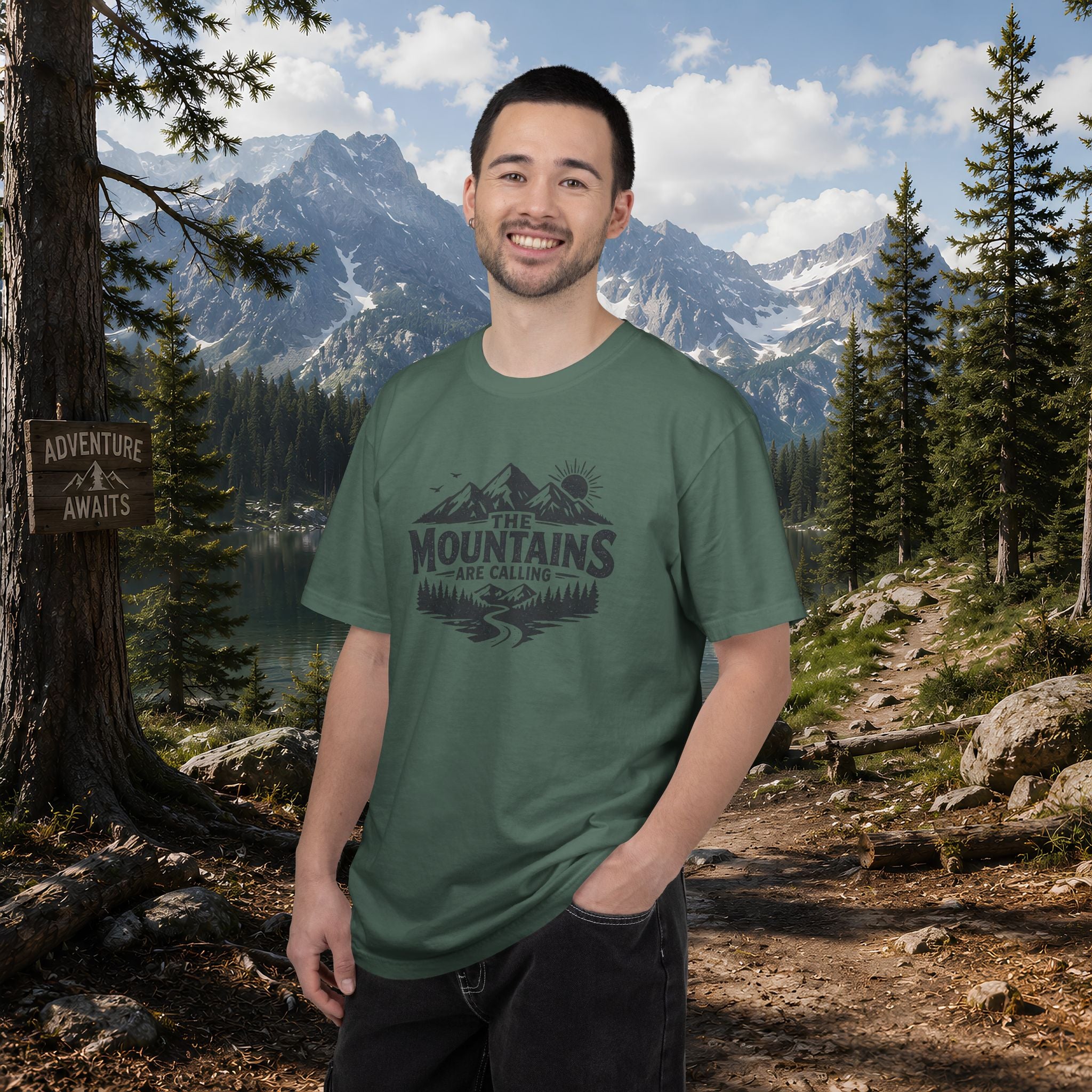 Mountains Are Calling T-Shirt — Outdoor Adventure Graphic Tee