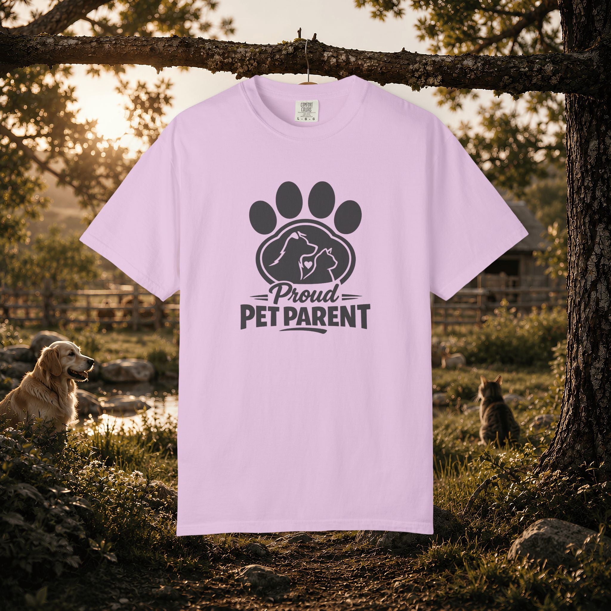 Proud Pet Parent T-Shirt — Paw Print Dog & Cat Shirt for Animal Lovers
