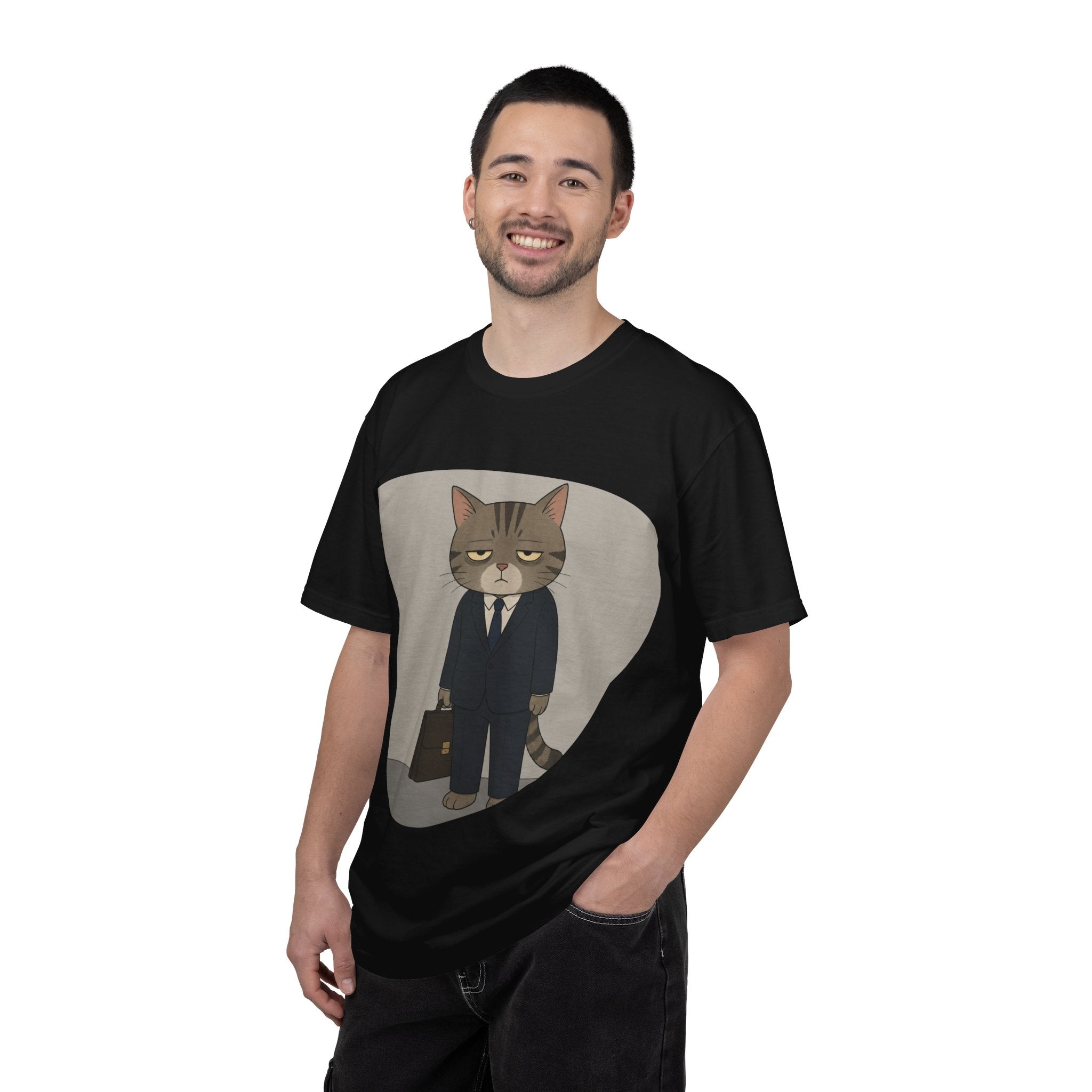 Grumpy Cat in Suit T-shirt | Cat Businessman Illustration