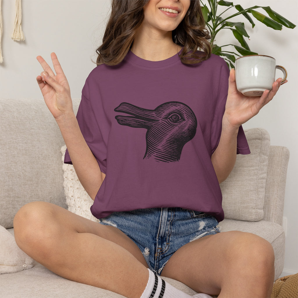 Vintage Optical Illusion Rabbit-Duck T-Shirt