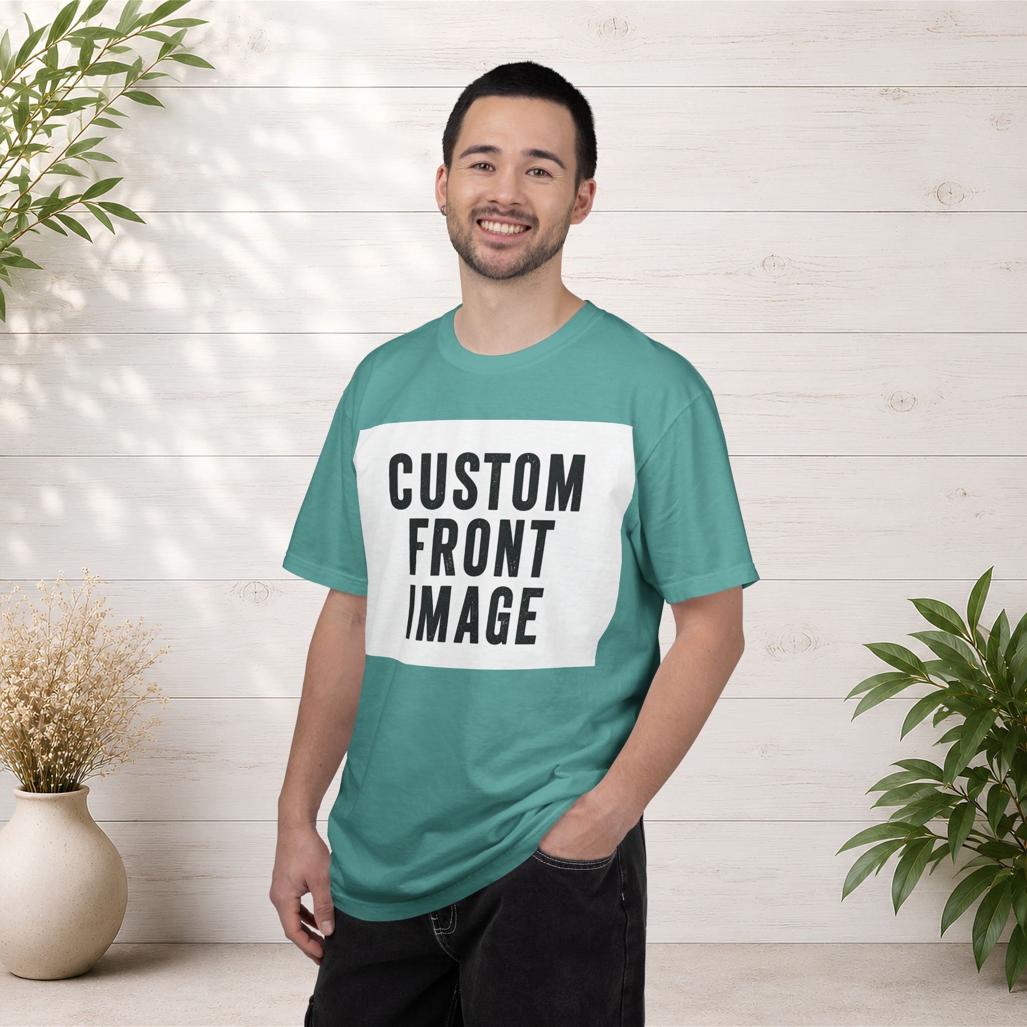 Custom Landscape Image Front T-Shirt - Add Your Own Image