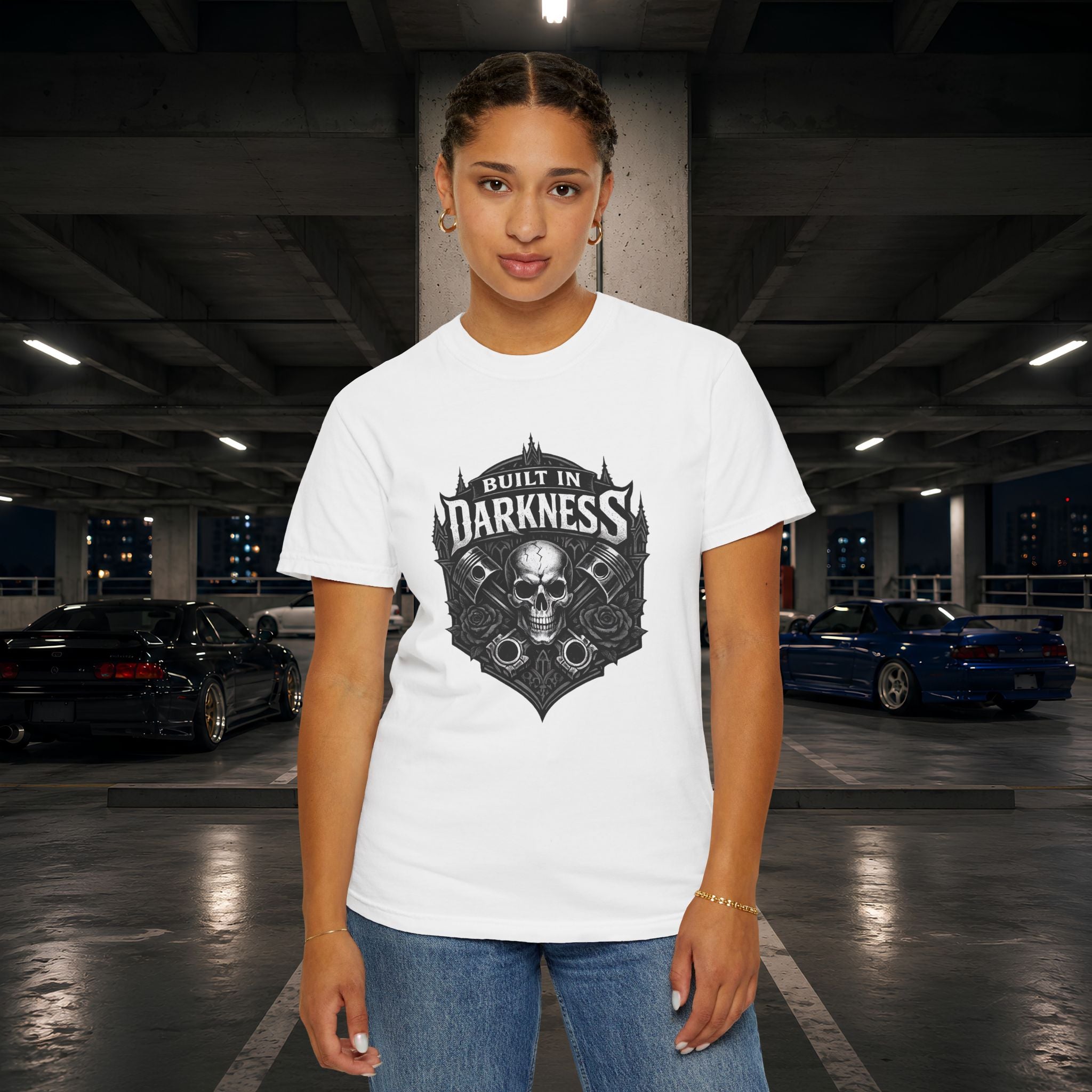 Built in Darkness Skull & Pistons T-Shirt