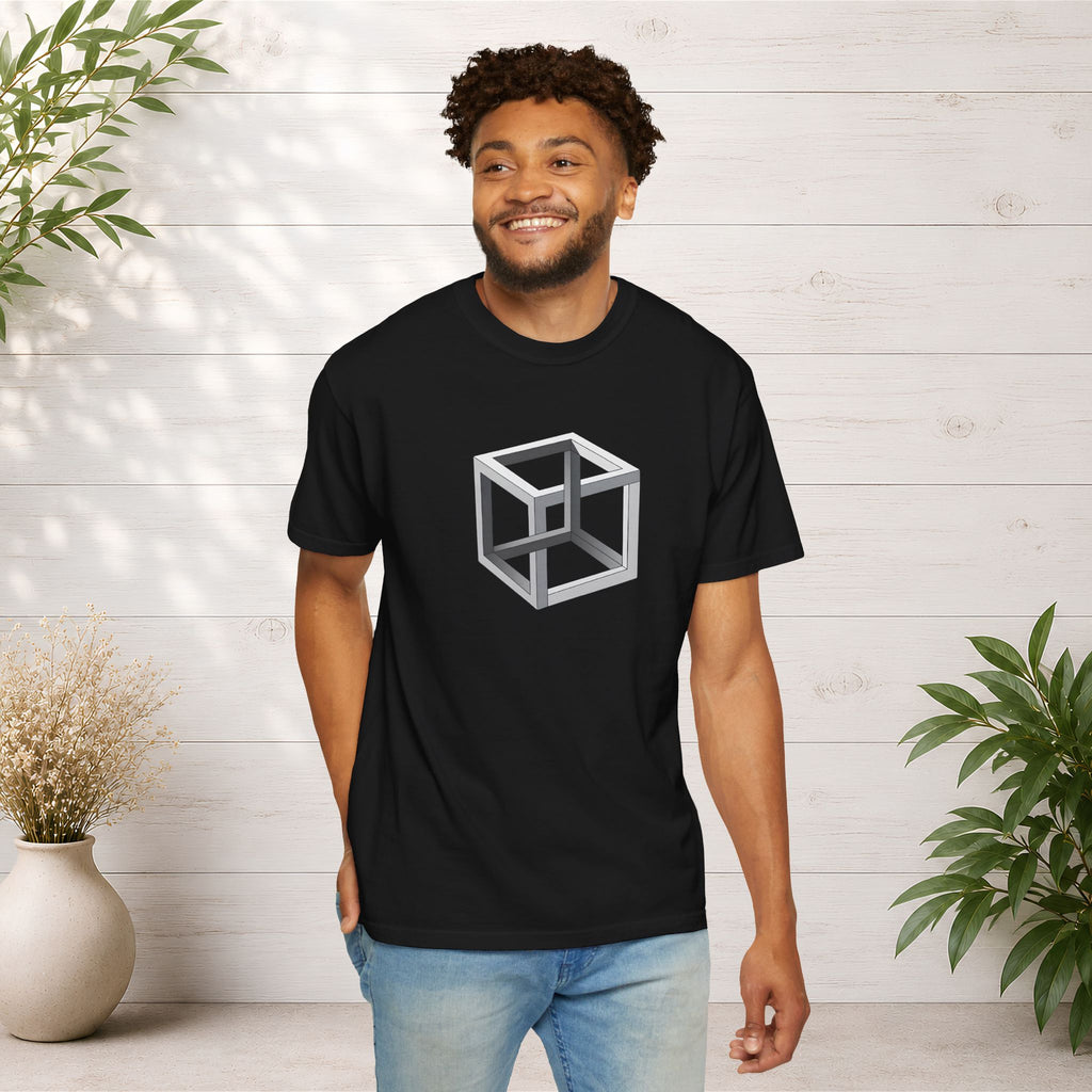 Optical Illusion Cube Depth T-Shirt