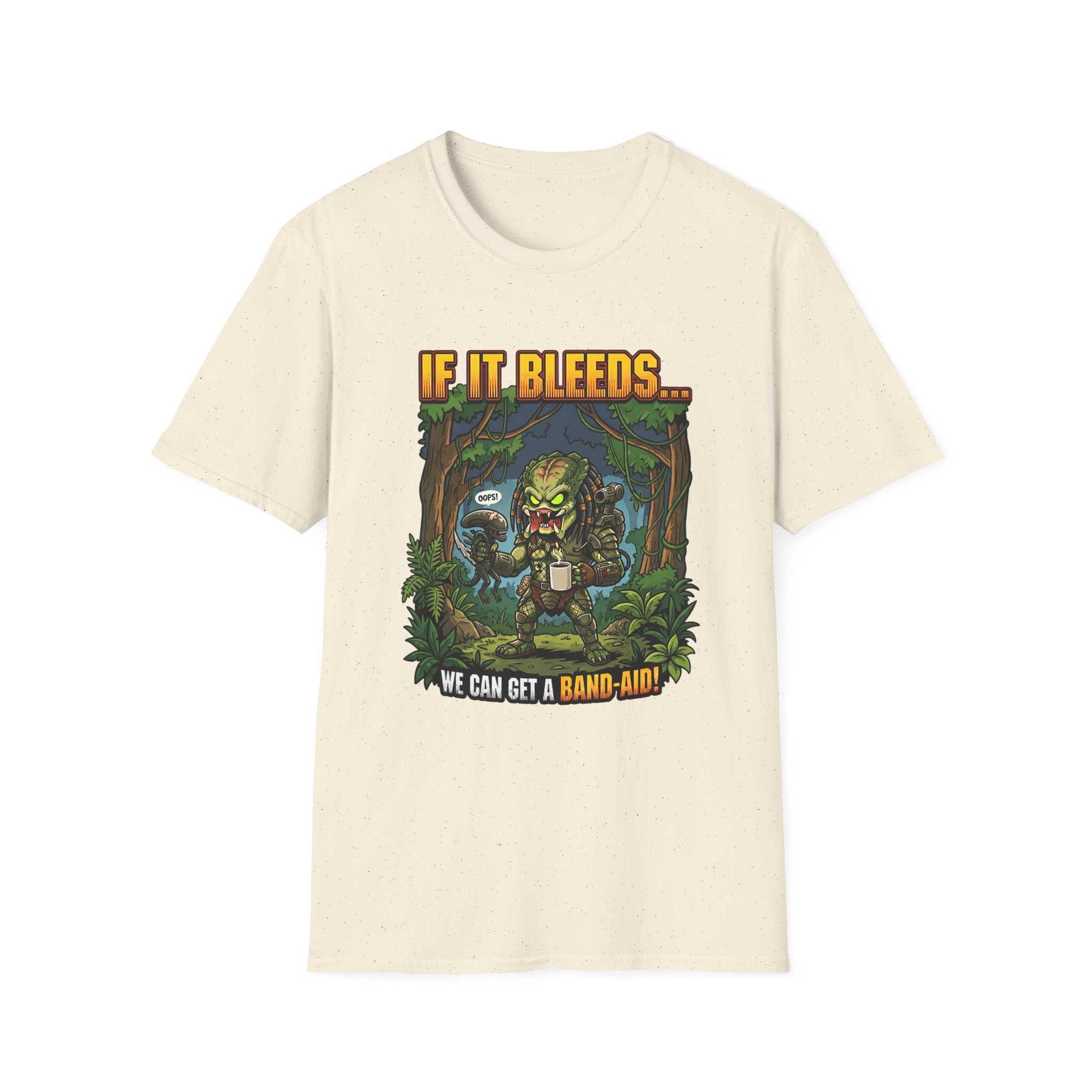 Predator "If It Bleeds" Forest Design T-Shirt | Horror Movie Character