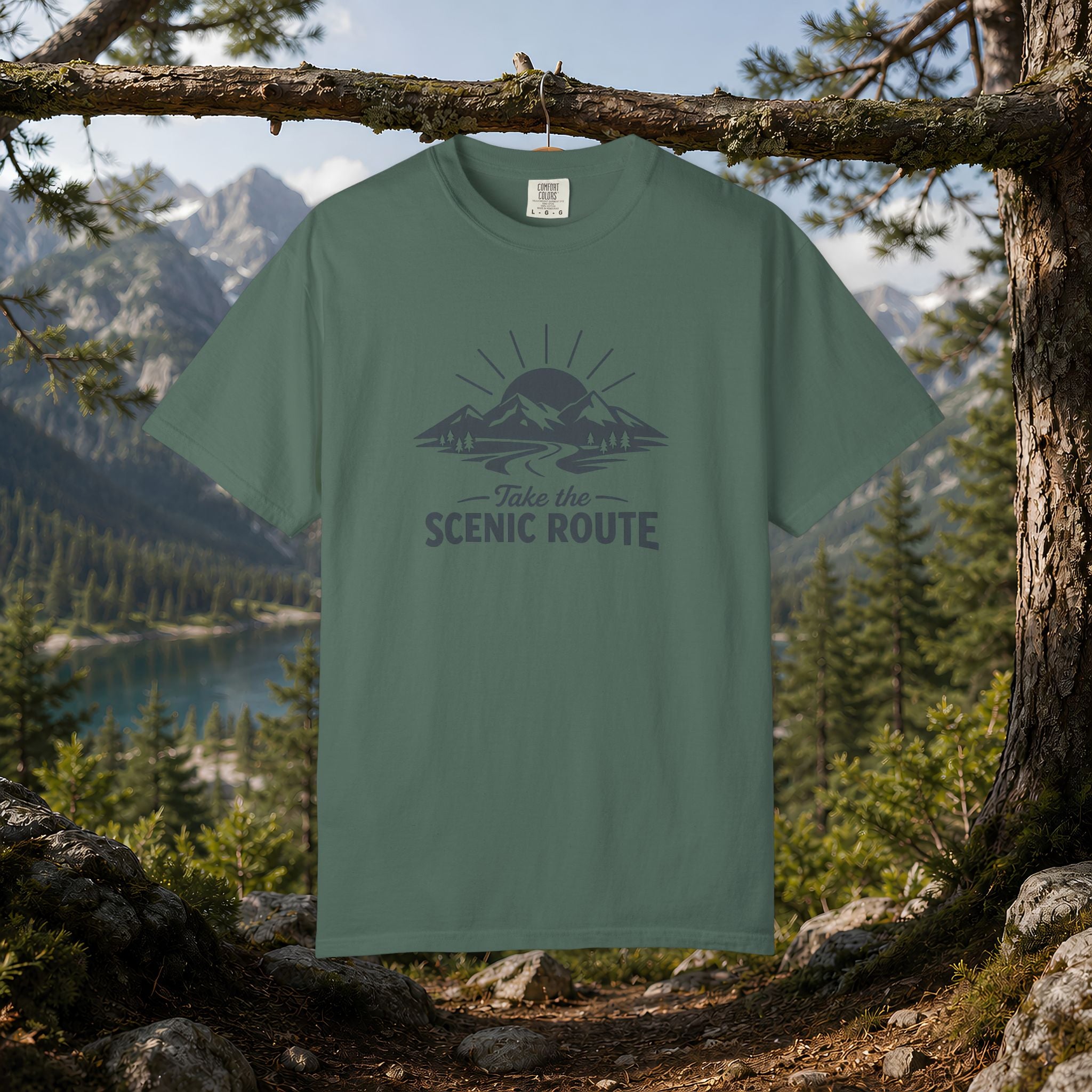 Scenic Route T‑Shirt — Take the Scenic Route Mountain Adventure Tee