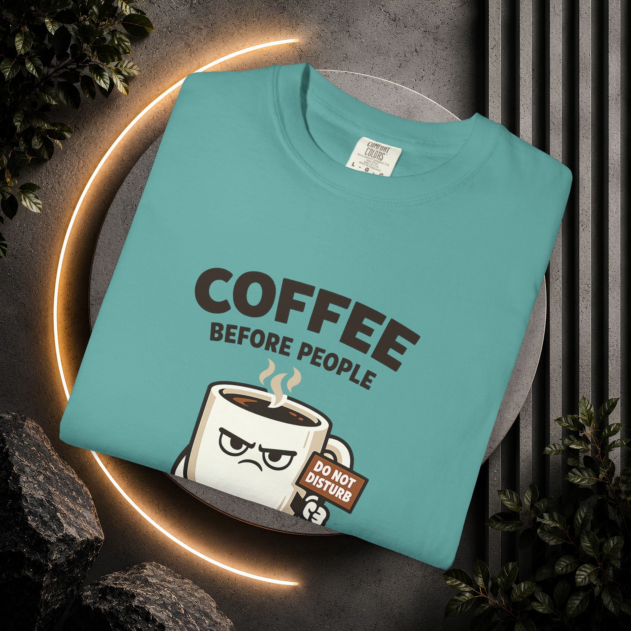 Coffee Before People T‑Shirt — Funny Morning Coffee Graphic Tee