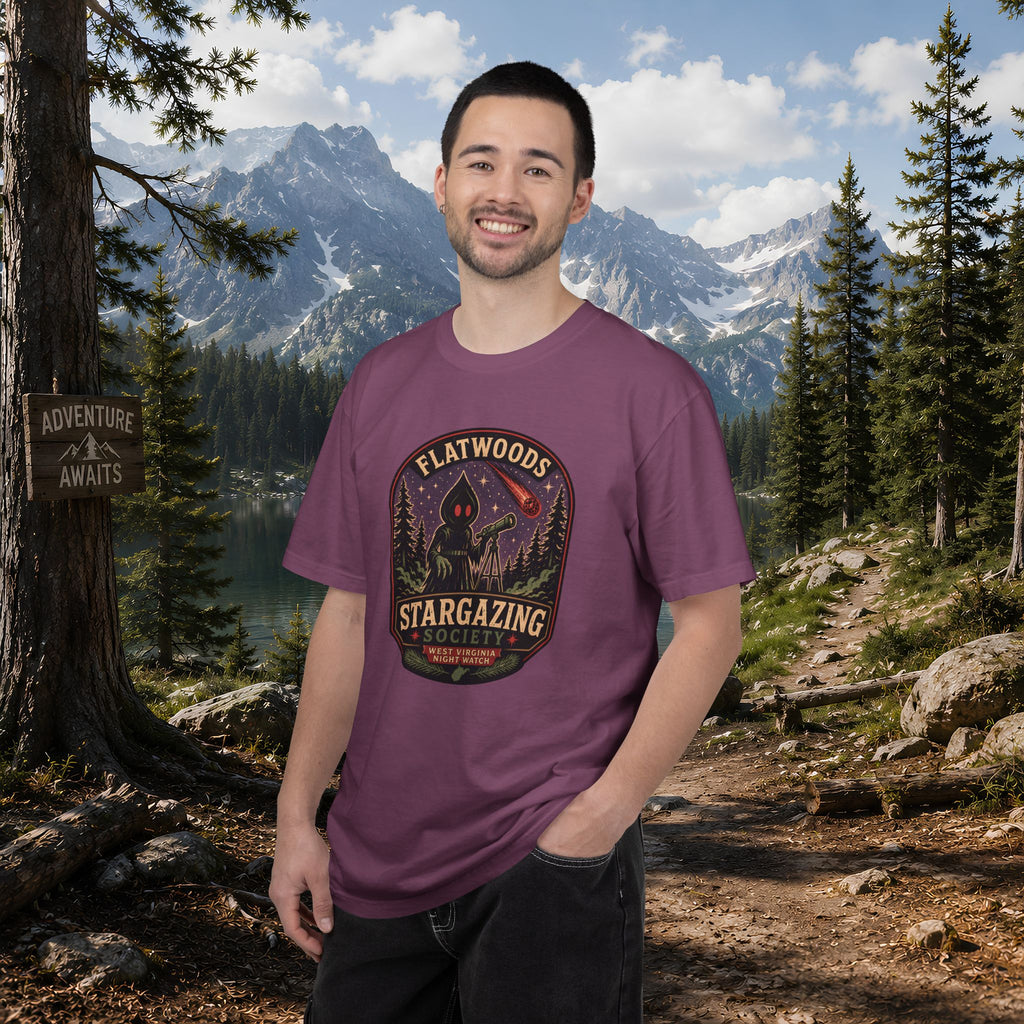 Flatwoods Stargazing Society T‑Shirt — Night Sky Adventure Tee