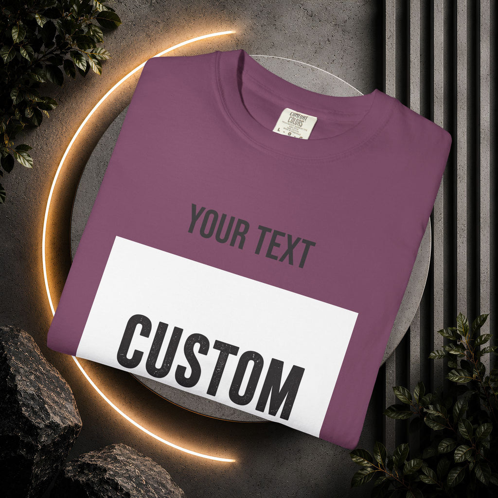 Custom Front Portrait Print T-Shirt — Personalized Text & Image Tee
