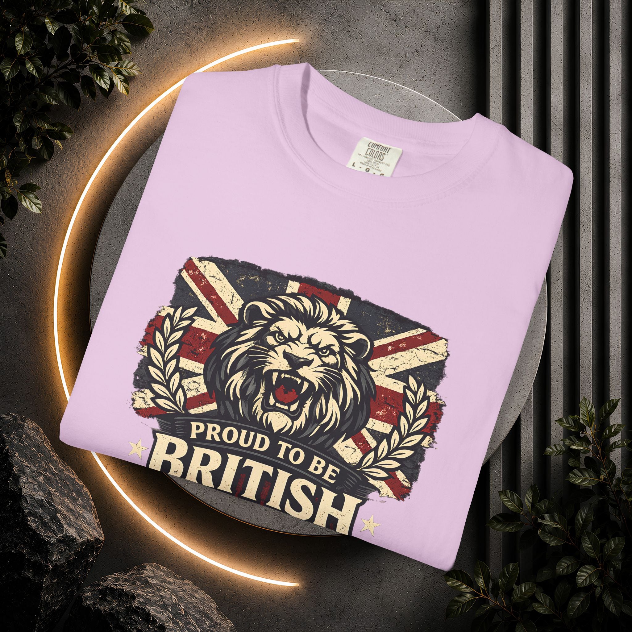 British Lion T-Shirt — "Proud to Be British" Union Jack Graphic Tee