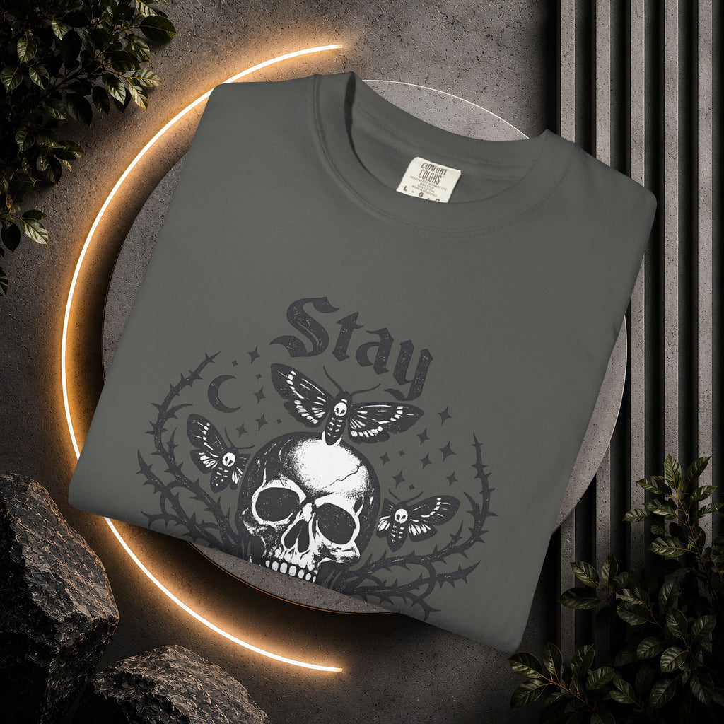 Stay Strange Skull T-Shirt — Gothic Skull Graphic Tee