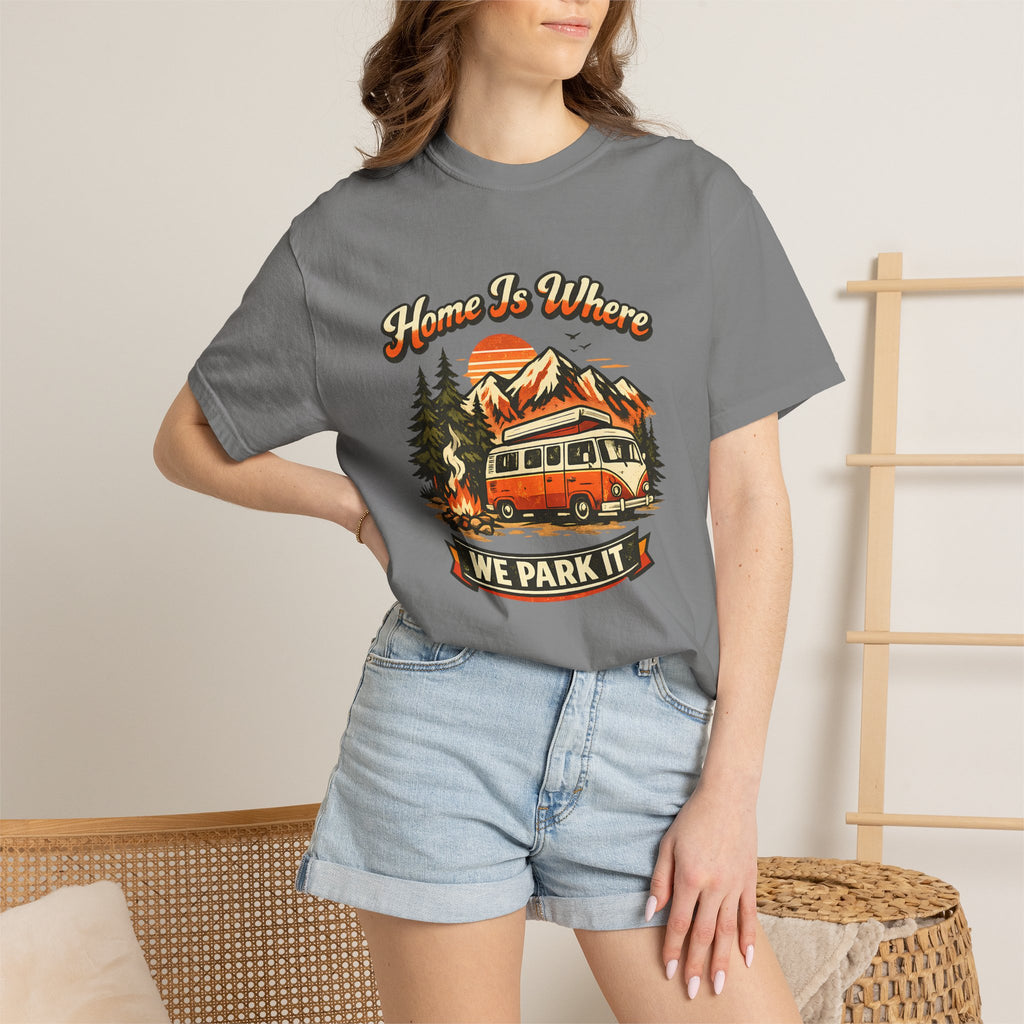 "Home Is Where We Park It" Camper Van Graphic Tee