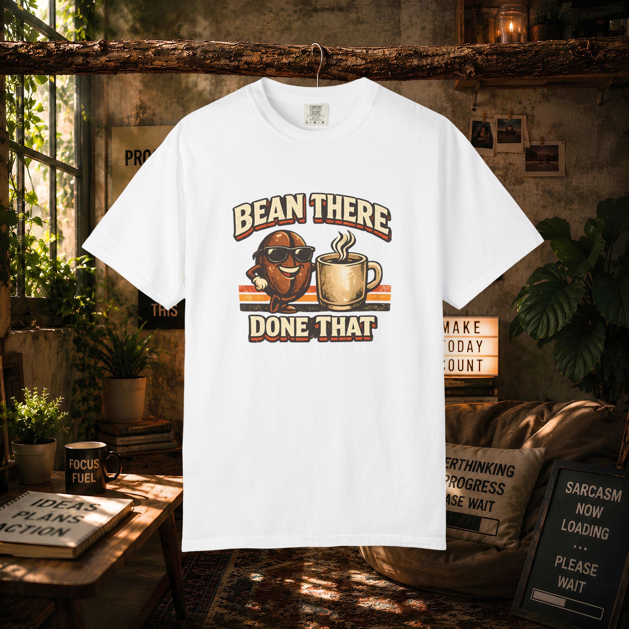 Coffee T-Shirt — "Bean There Done That" Retro Coffee Shirt