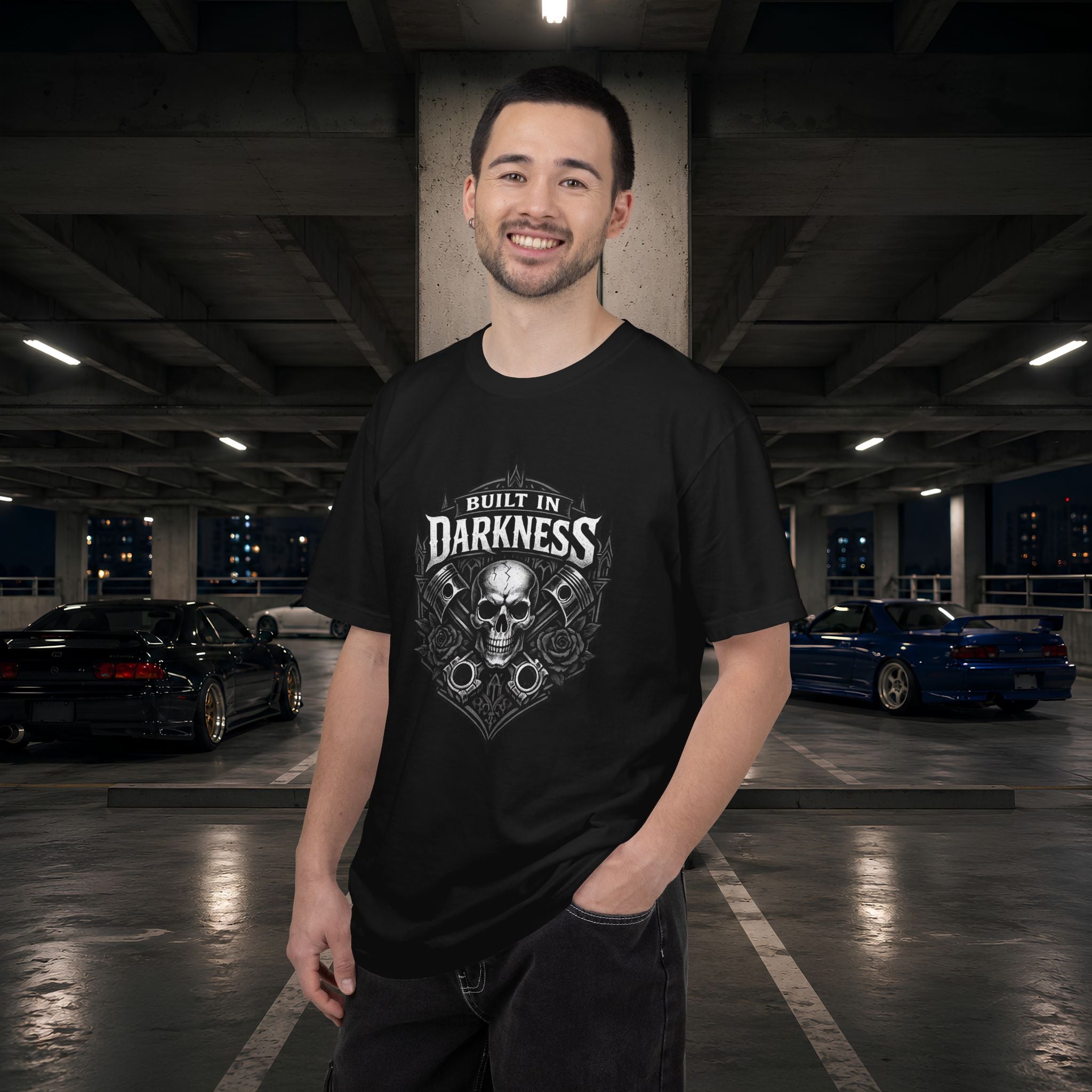 Built in Darkness Skull & Pistons T-Shirt