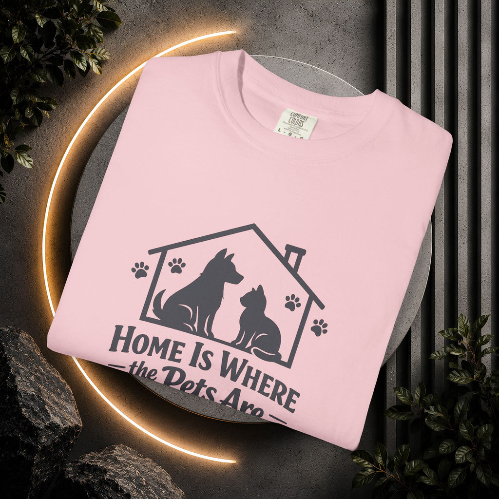 Pet Lover T-Shirt — "Home Is Where the Pets Are" Graphic Tee