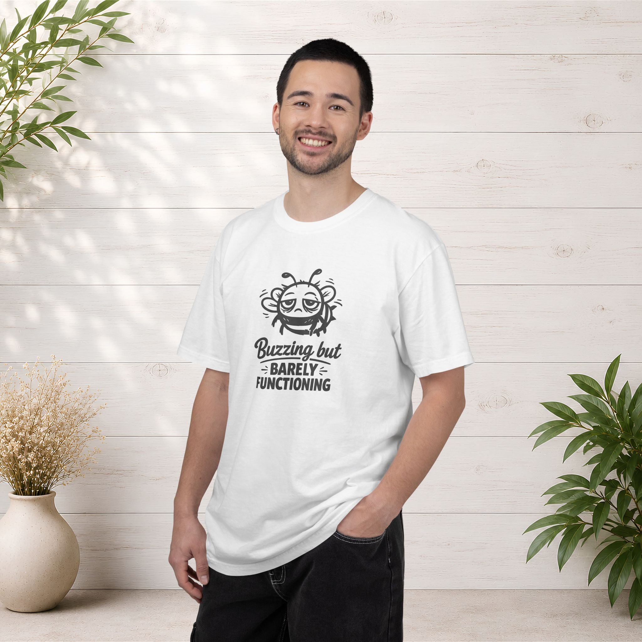 Buzzing But Barely Functioning T-Shirt — Funny Bee Graphic Tee