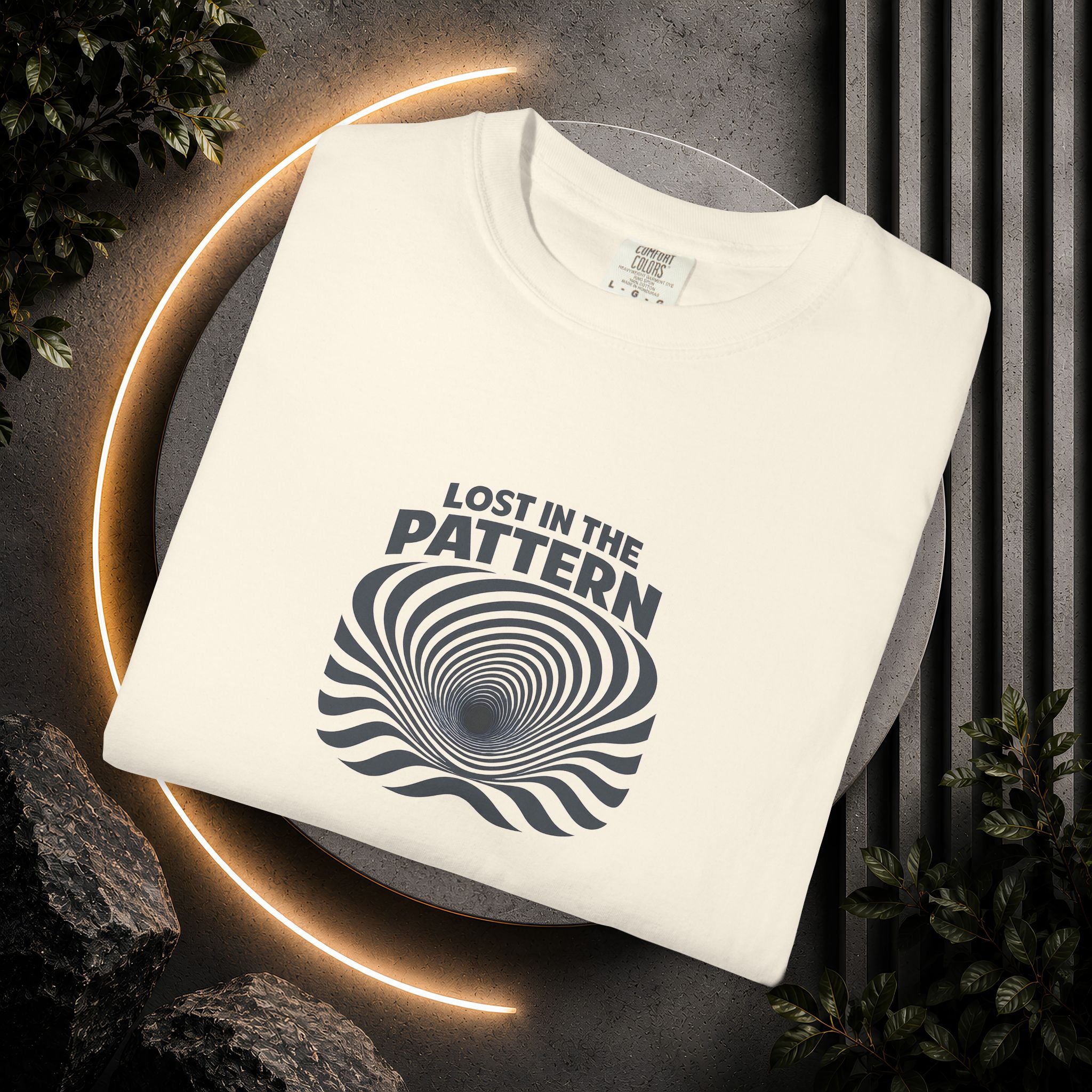 Lost in the Pattern T‑Shirt — Optical Illusion Graphic Tee