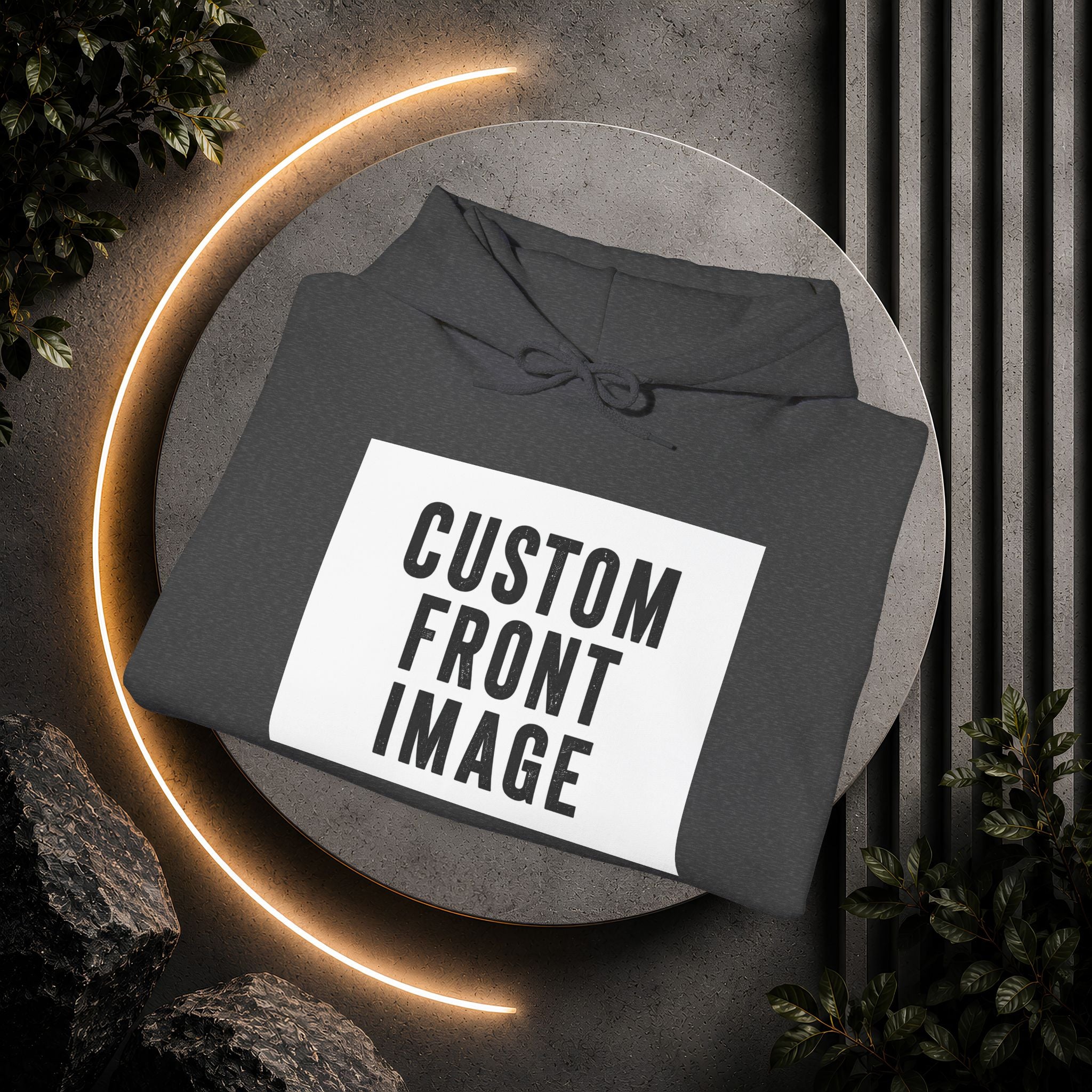 Custom Front Image Hoodie — Personalized White Pullover Hooded Sweatshirt
