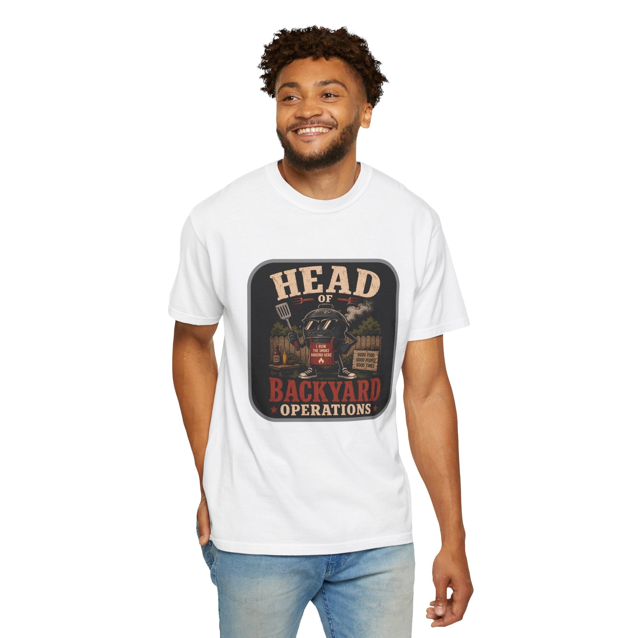 Head of Backyard Operations T-Shirt | BBQ Grill Vintage Graphic
