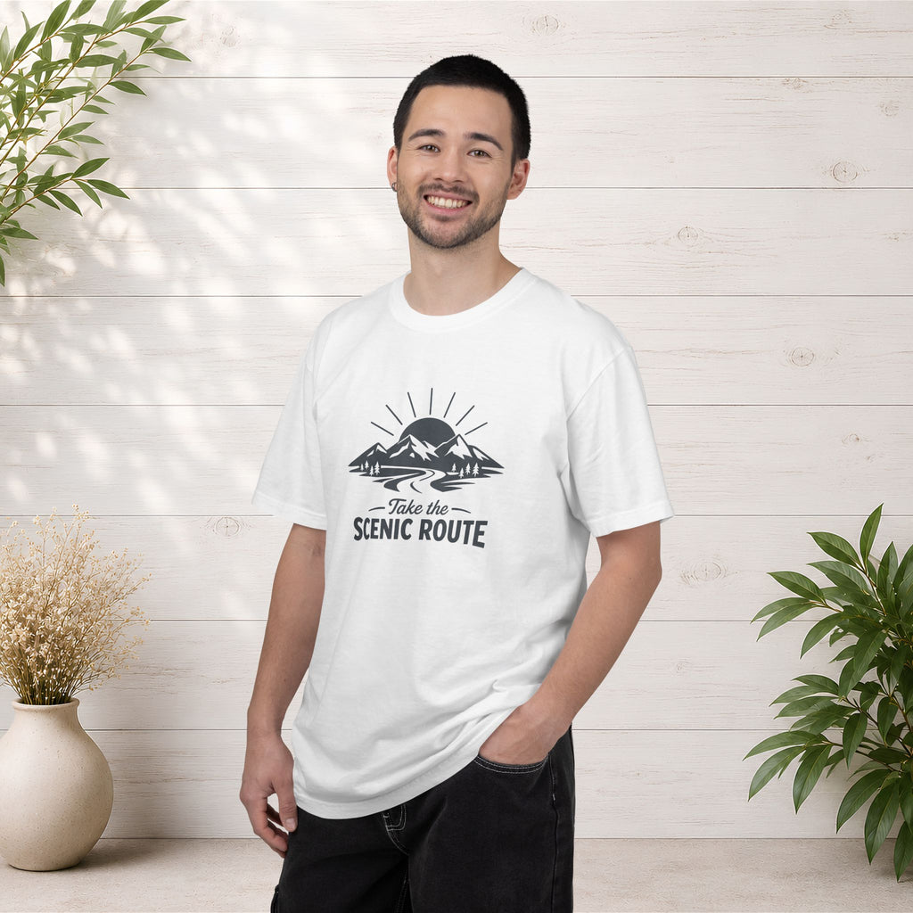 Scenic Route T‑Shirt — Take the Scenic Route Mountain Adventure Tee