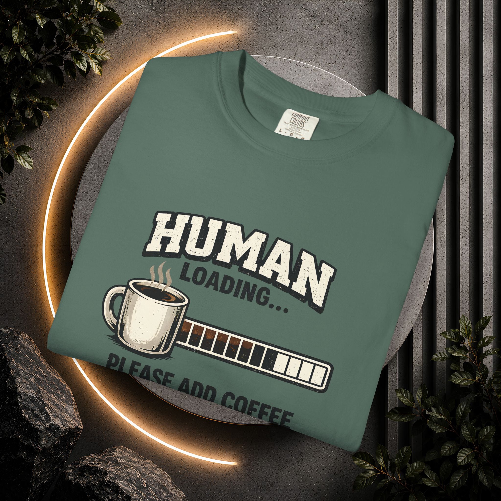 "Human Loading... Please Add Coffee" Funny Coffee Lover T-Shirt