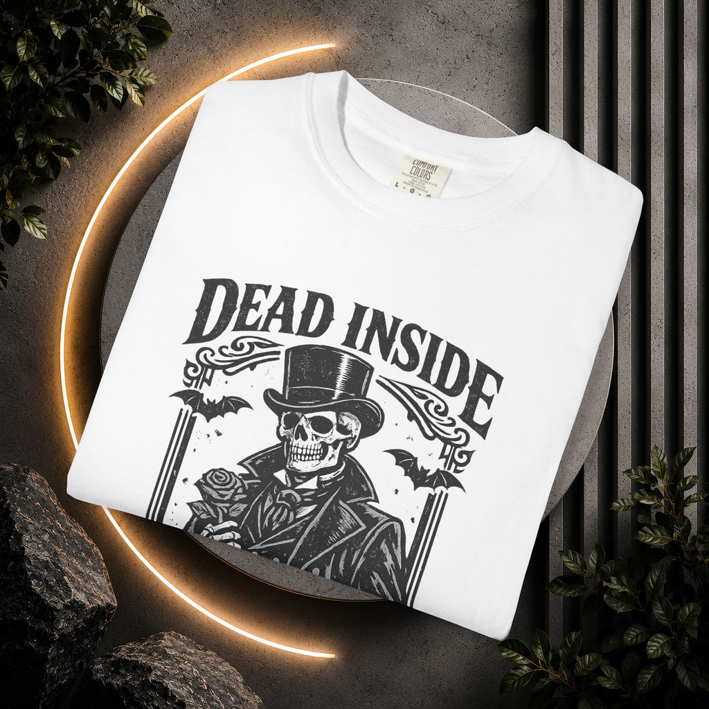 Dead Inside But Well Dressed T-Shirt — Gothic Skeleton Vintage Graphic Tee