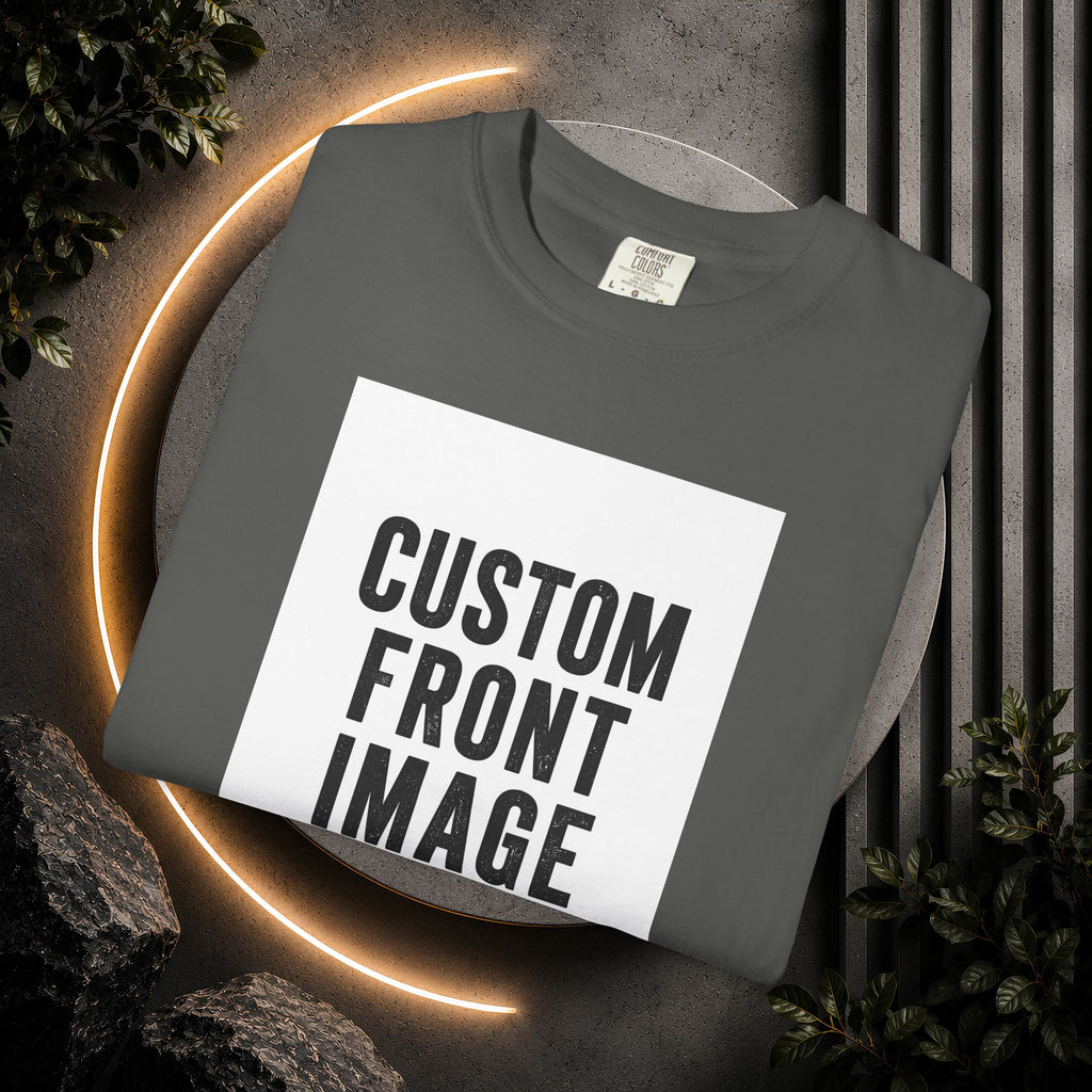 Custom Portrait Small Image Front T-Shirt - Add Your Own Image