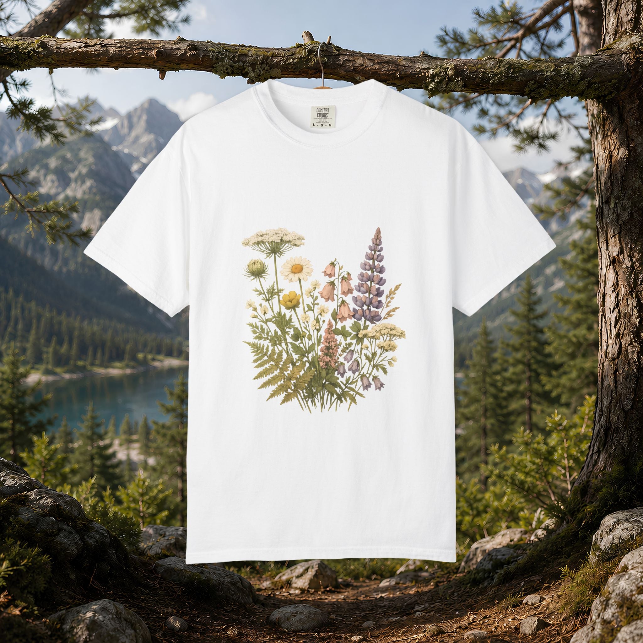 Wildflower Bouquet T-shirt | Botanical Meadow Floral Print