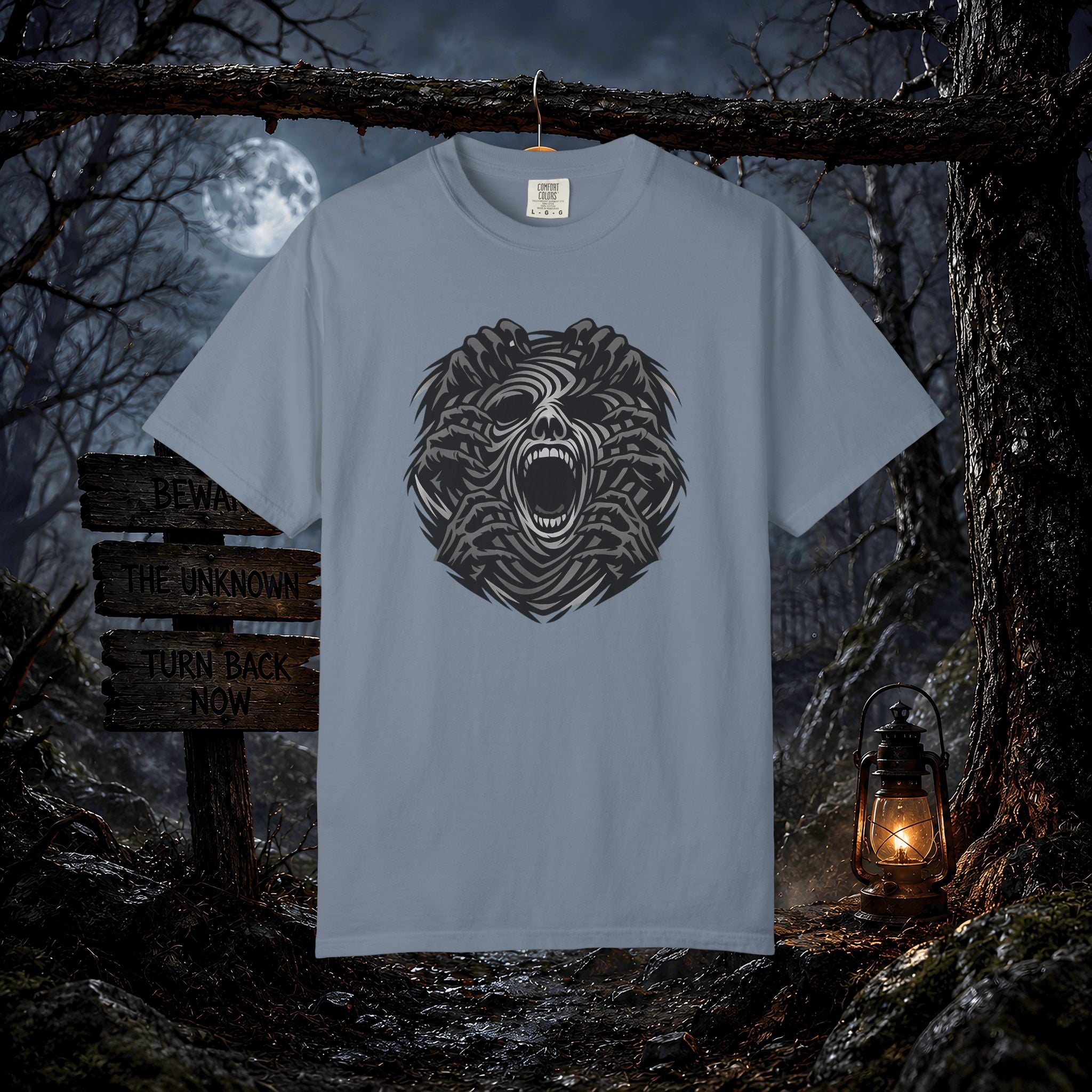 Shadow Hands Face Illusion T-Shirt