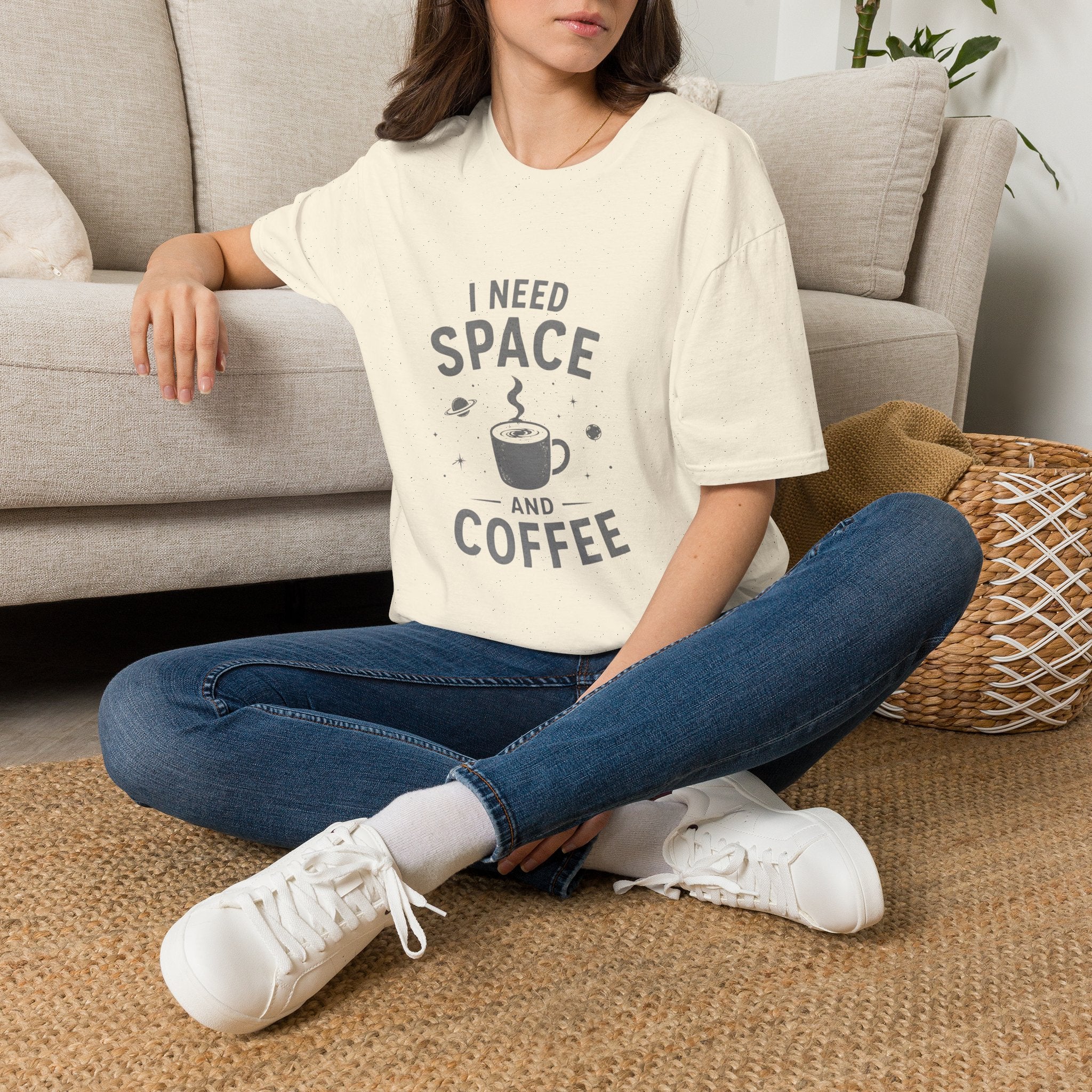 I Need Space and Coffee T-Shirt | Space Coffee Graphic Tee